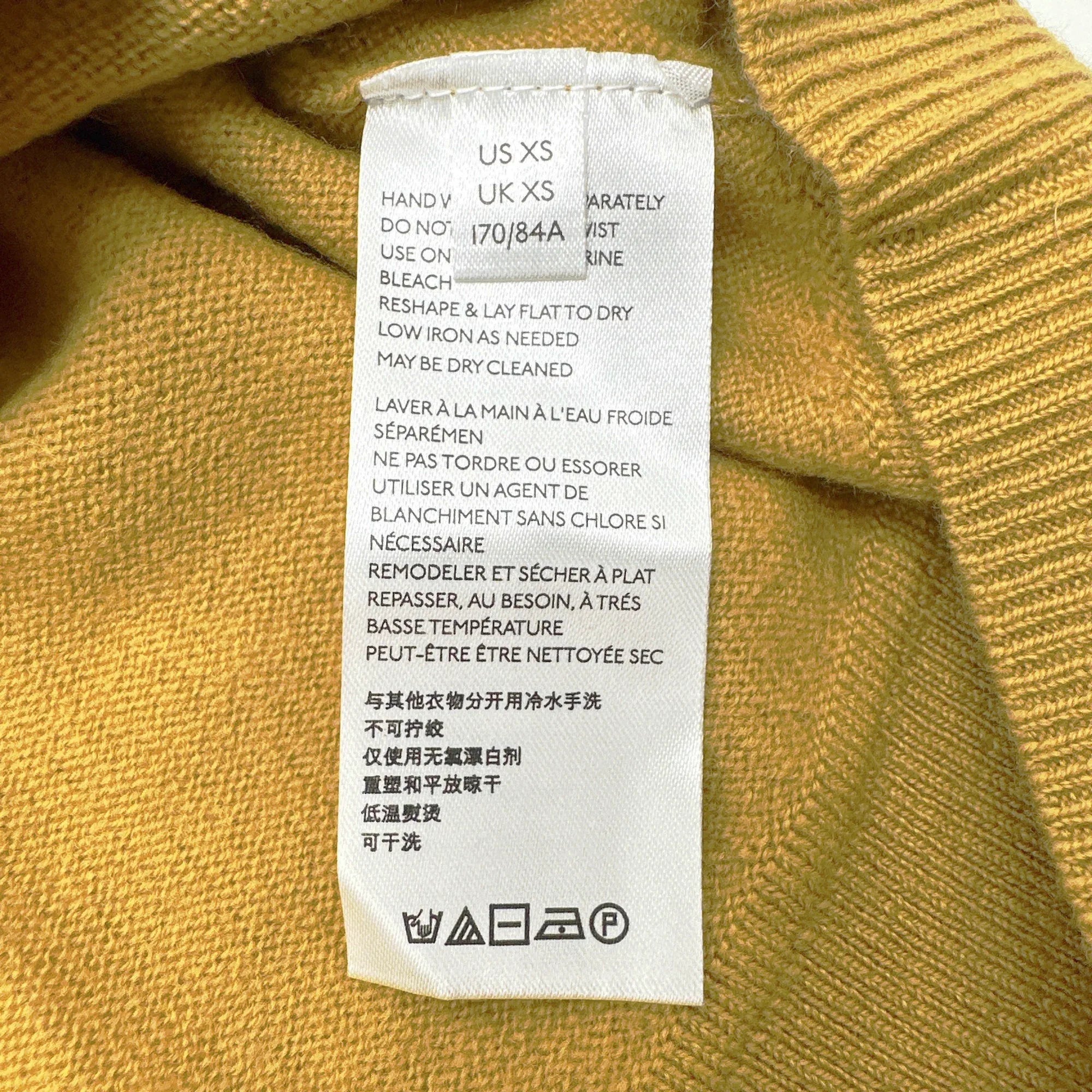 ANTHROPOLOGIE Araminta Pullover Sweater in Mustard Yellow XS - flyKAMP
