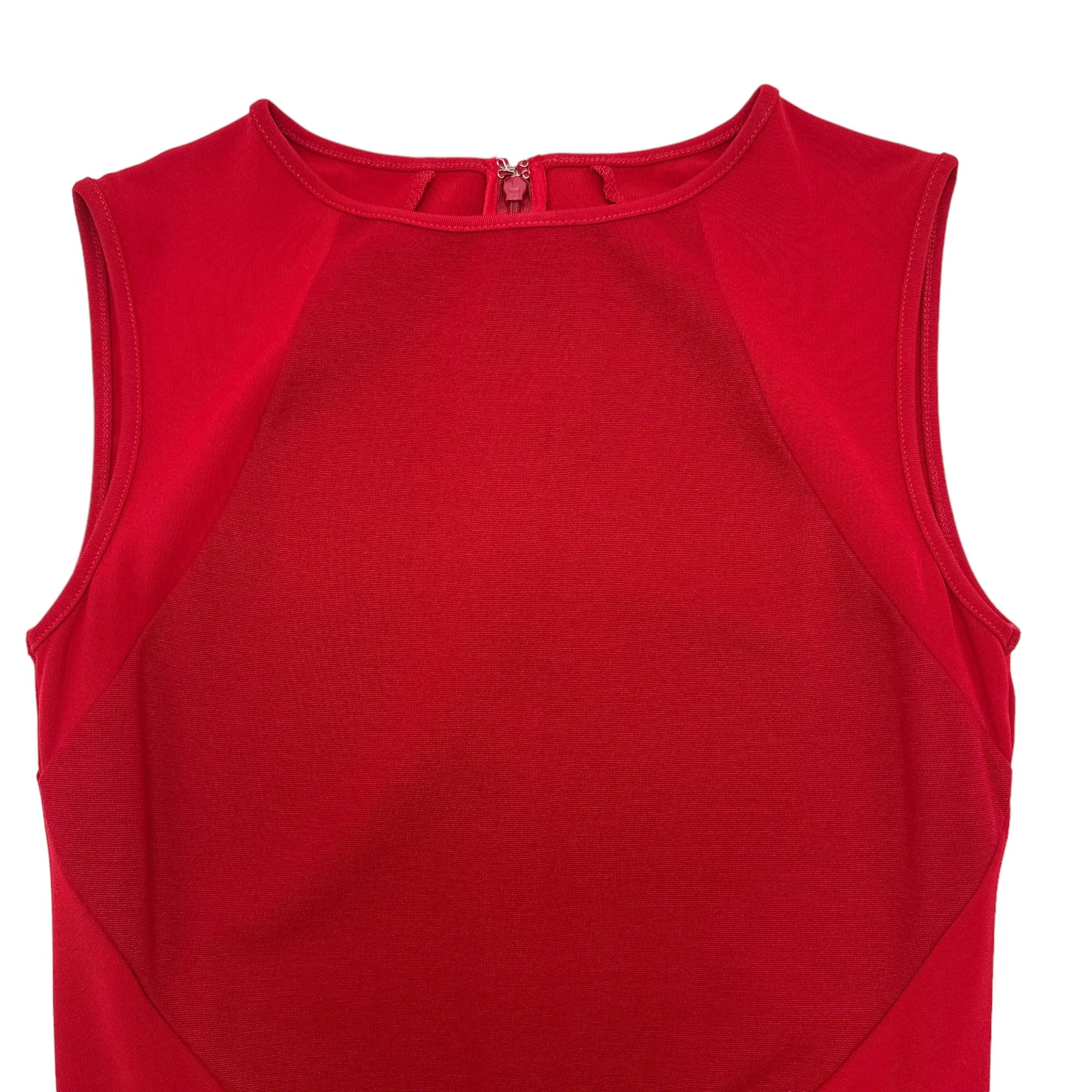 STELLA MCCARTNEY Paneled Sleeveless Dress in Red Size XS - flyKAMP