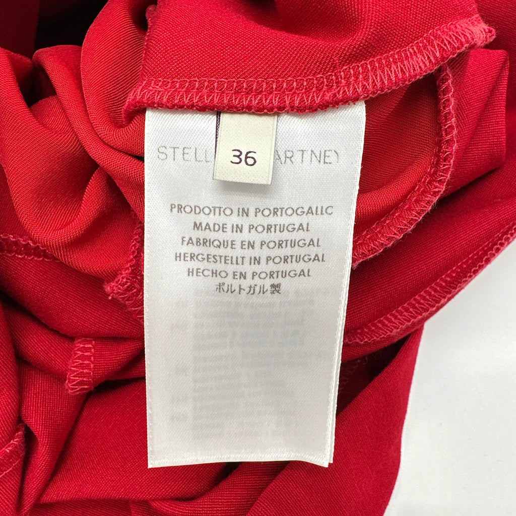 STELLA MCCARTNEY Paneled Sleeveless Dress in Red Size XS - flyKAMP