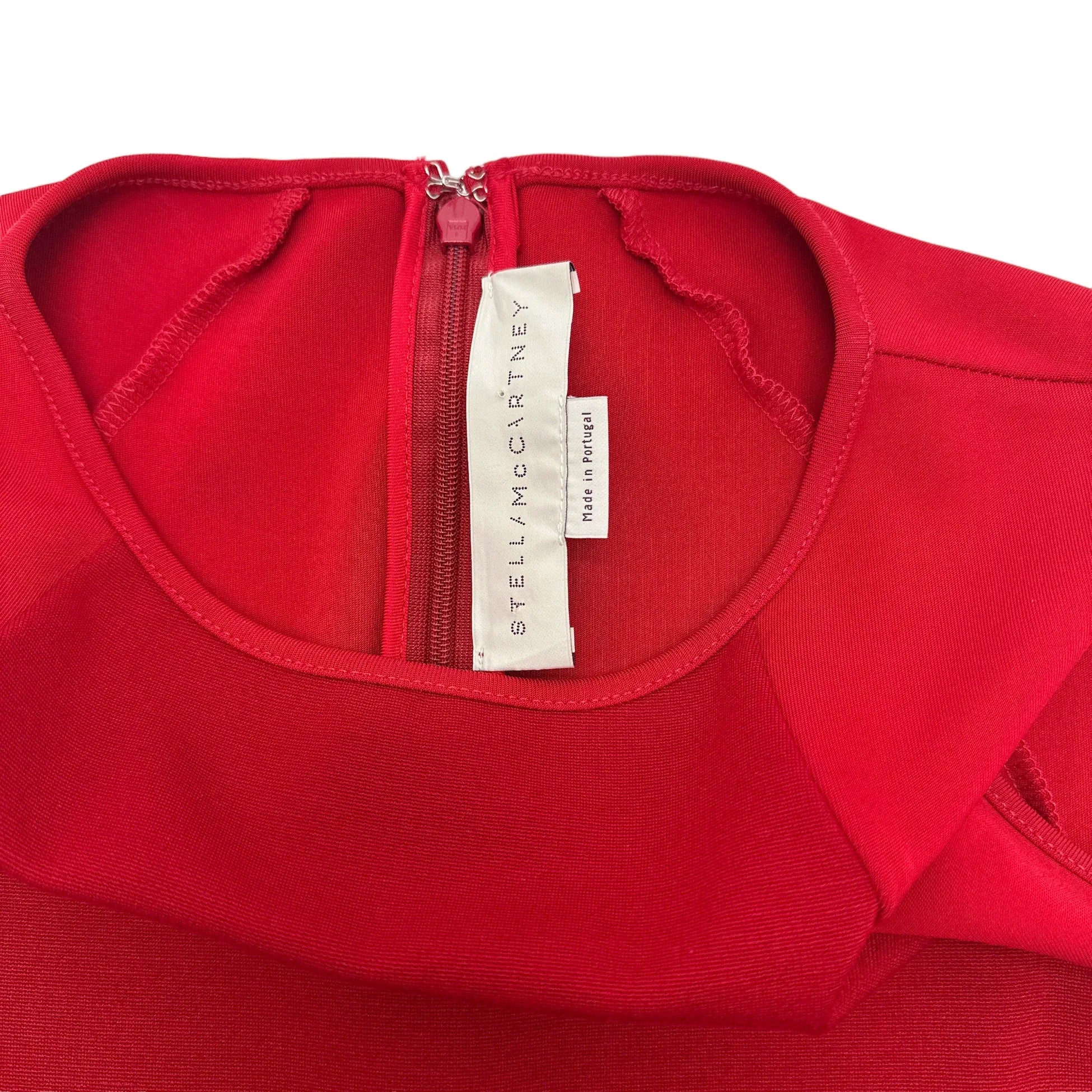 STELLA MCCARTNEY Paneled Sleeveless Dress in Red Size XS - flyKAMP
