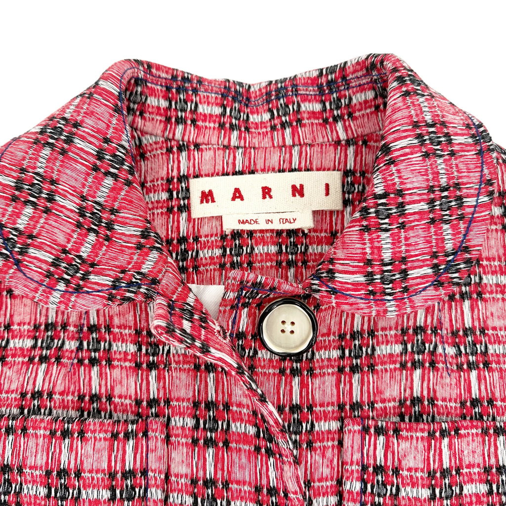 MARNI Plaid Jacket in Red IT38 - flyKAMP
