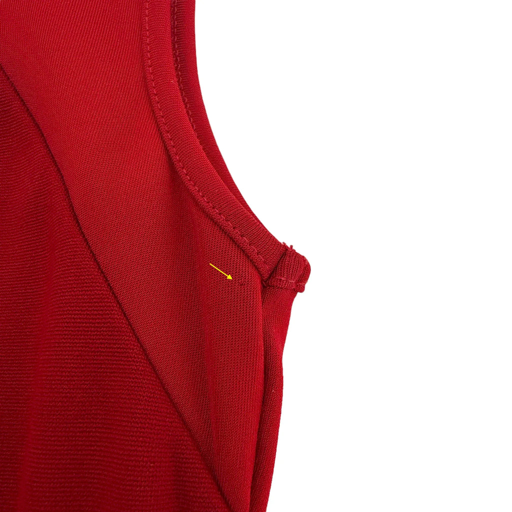 STELLA MCCARTNEY Paneled Sleeveless Dress in Red Size XS - flyKAMP