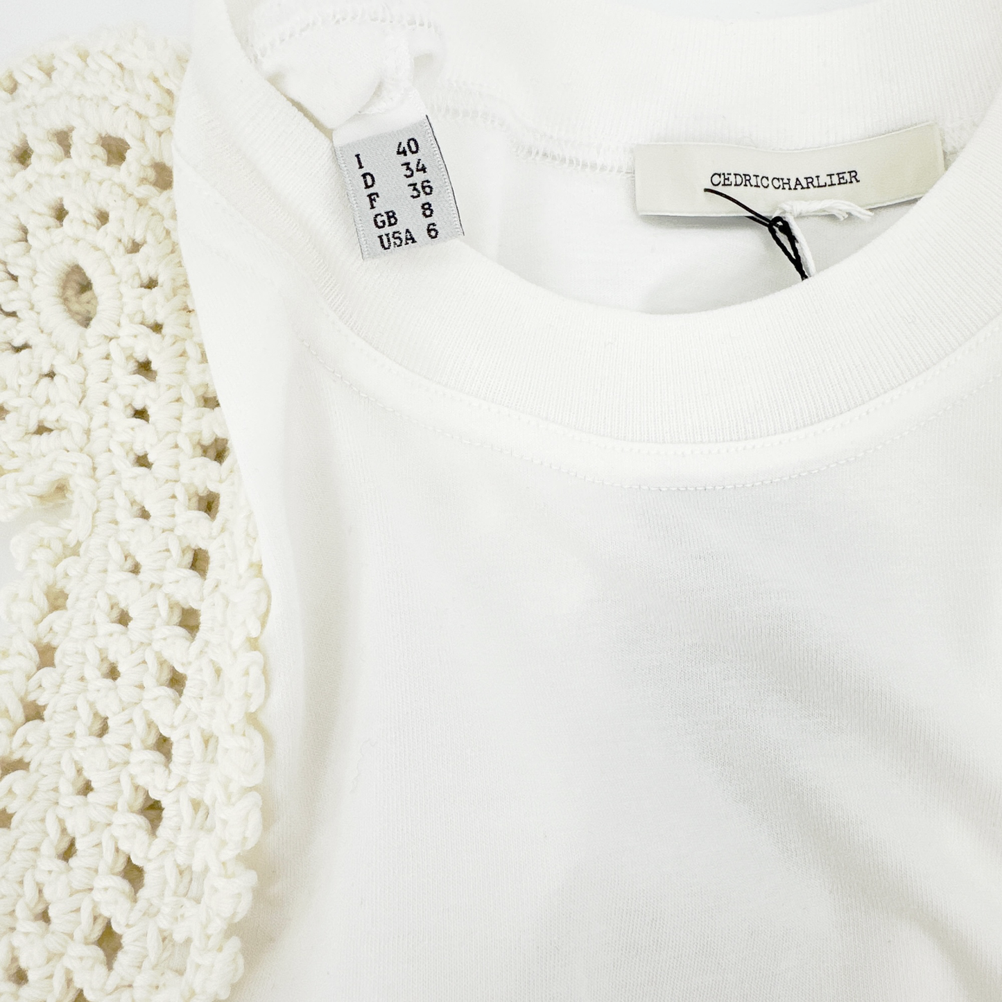 CÉDRIC CHARLIER Knitted Trim Vest Top S