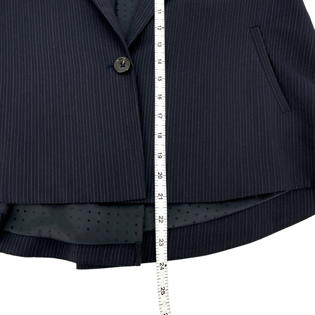 THE GREAT. The Swing Blazer in Navy Stripe 0|XS - flyKAMP