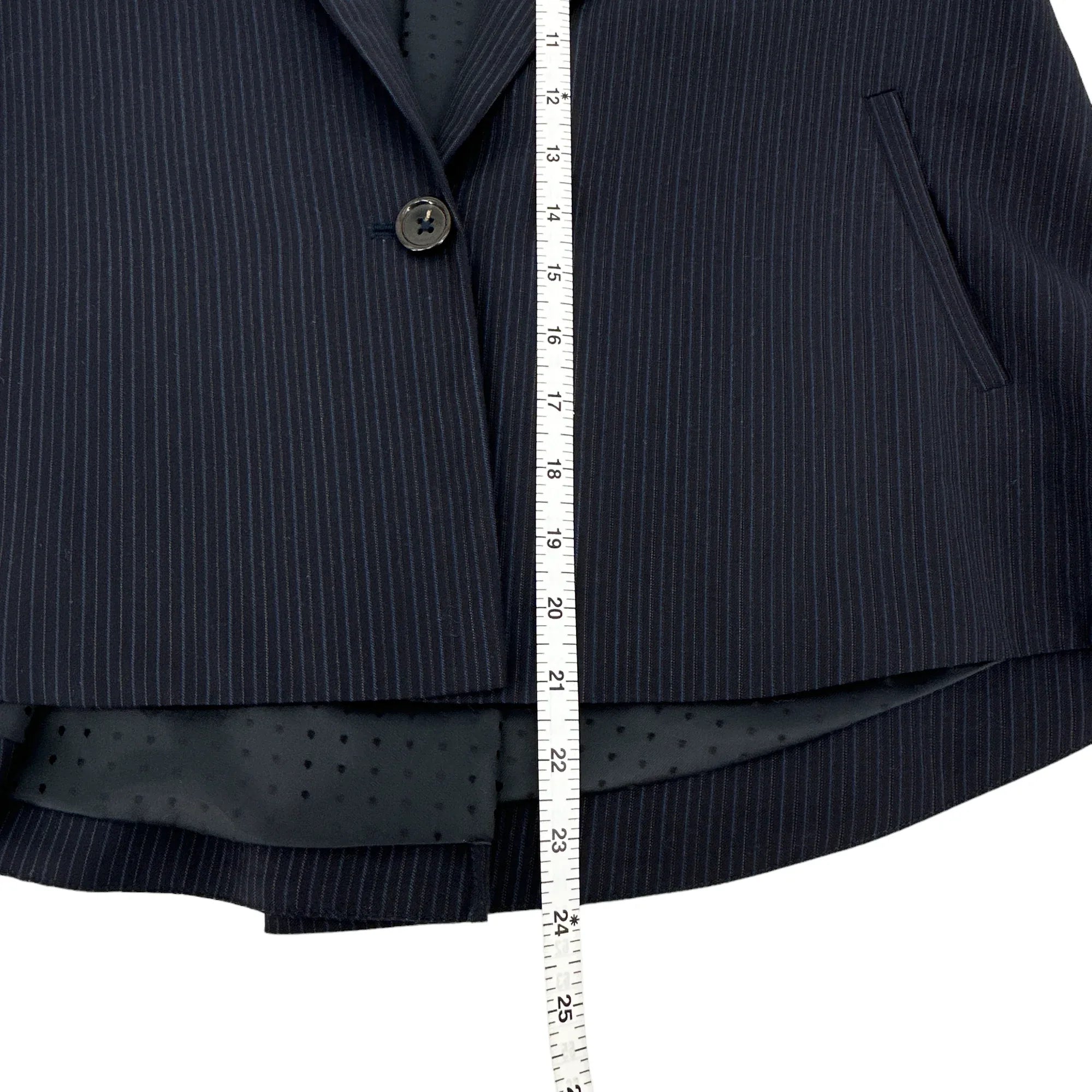 THE GREAT. The Swing Blazer in Navy Stripe 0|XS - flyKAMP