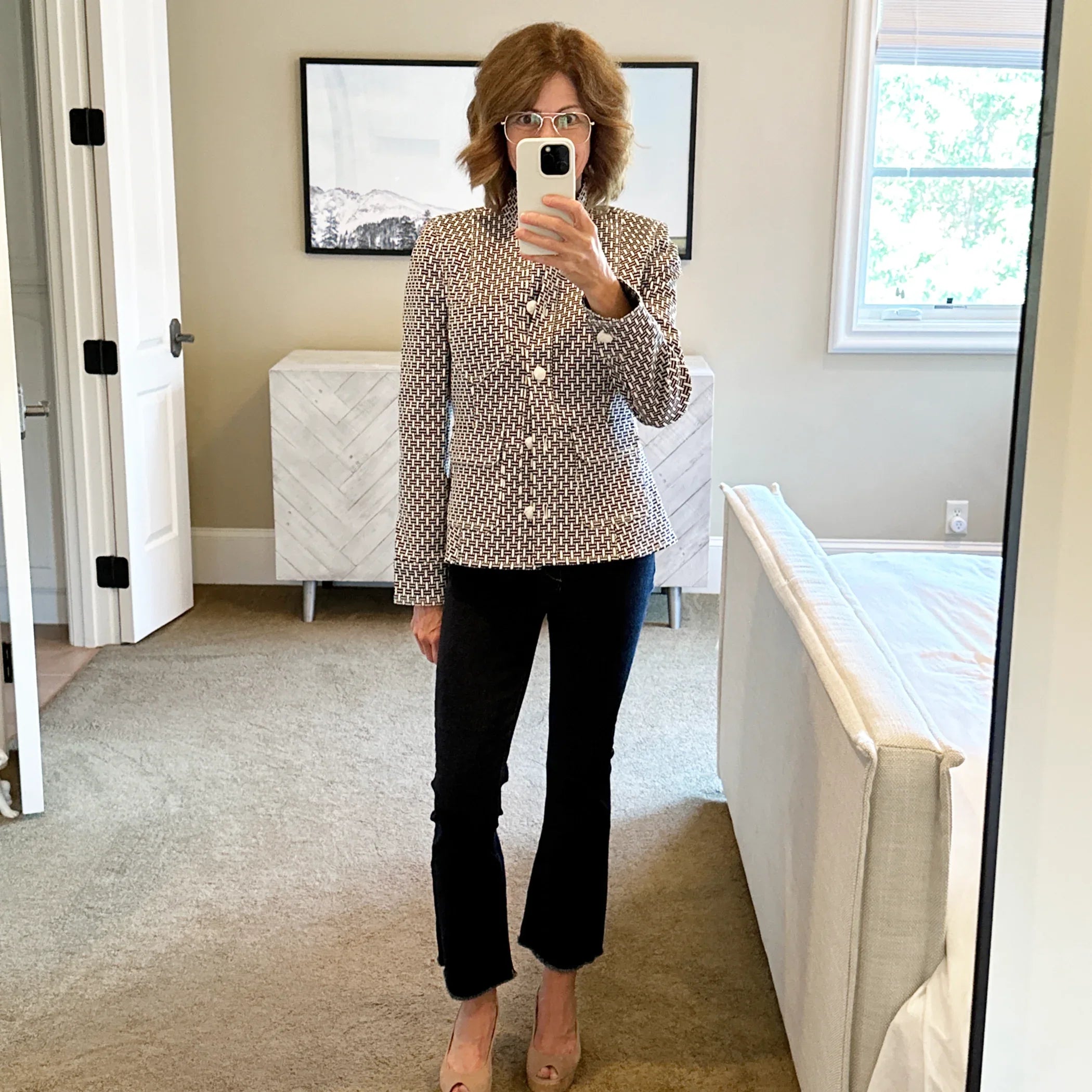 TORY BURCH Cameron Jacket in Navy & Ivory 4|S - flyKAMP