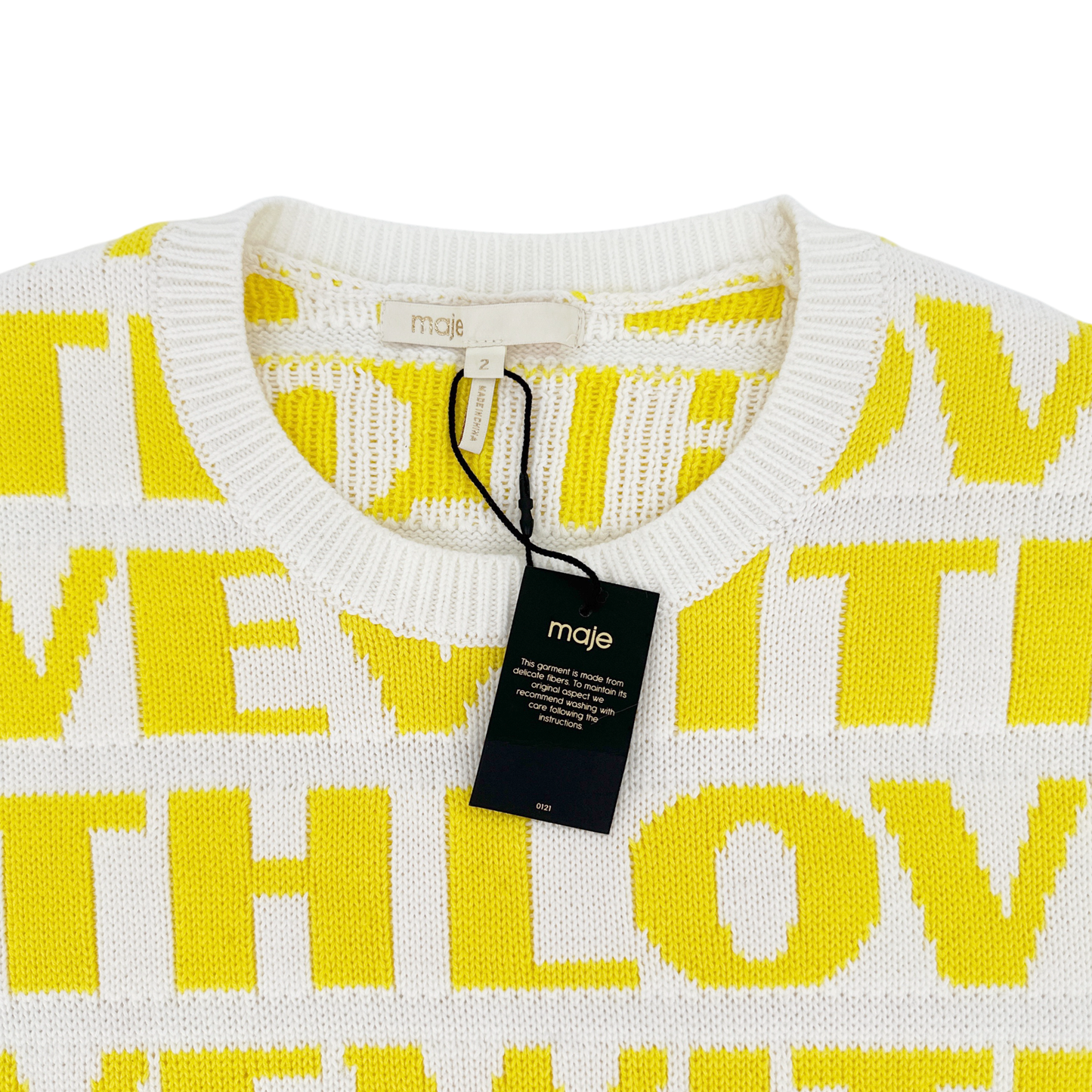 MAJE With Love Monty Jacquard Sweater 2|M