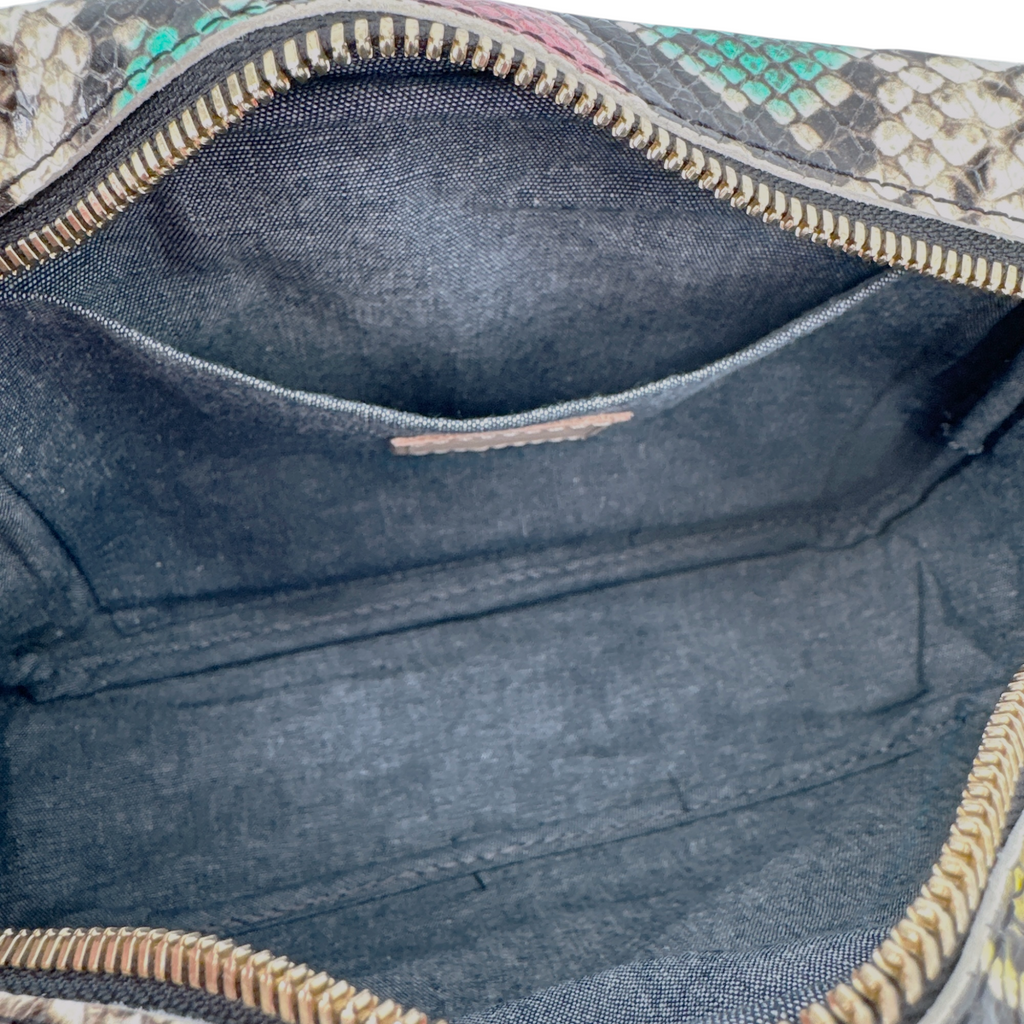 CLARE V. Marisol Bag Pastel Painted Snake with Chain Crossbody Strap Clare V.