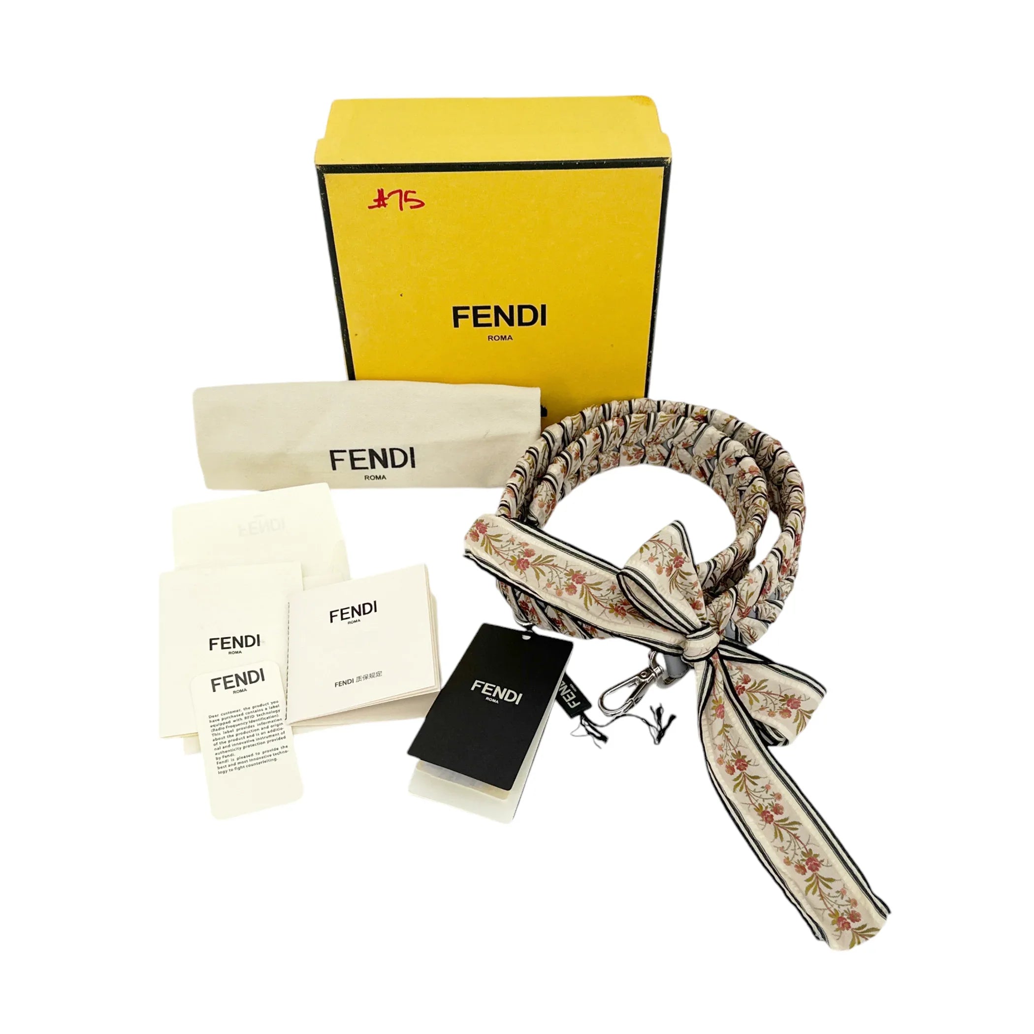 FENDI Floral Ribbon Guitar Bag Strap - flyKAMP
