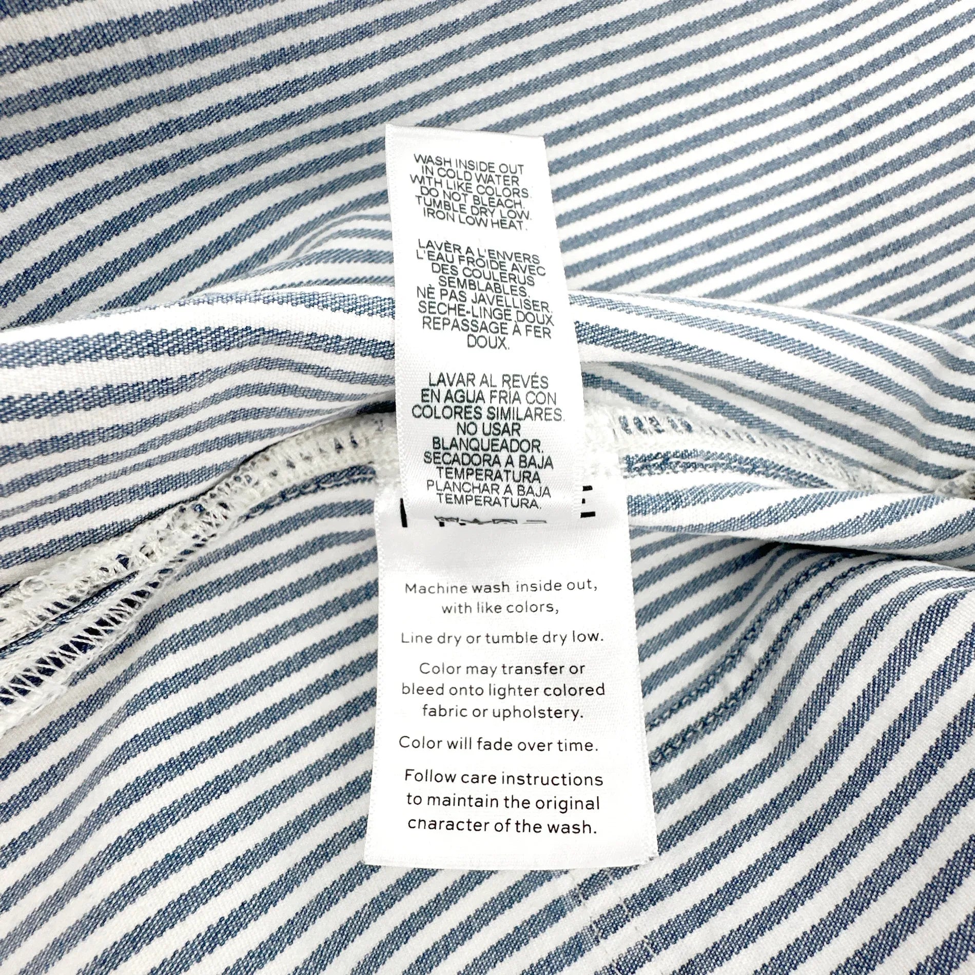 FRAME Engineer Striped Denim Shirt Jacket XS - flyKAMP