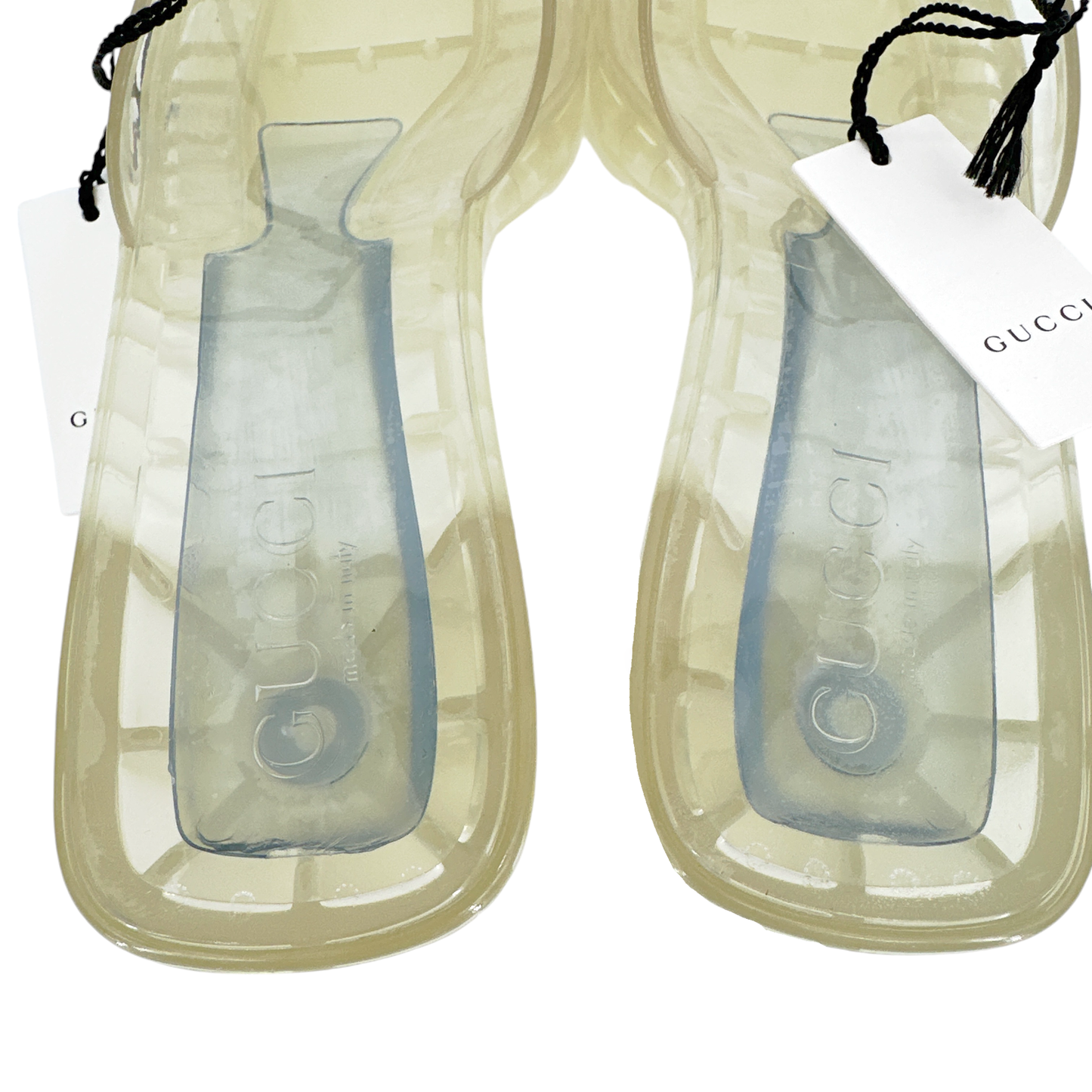 GUCCI Rubber Slide Sandal Transparent 37