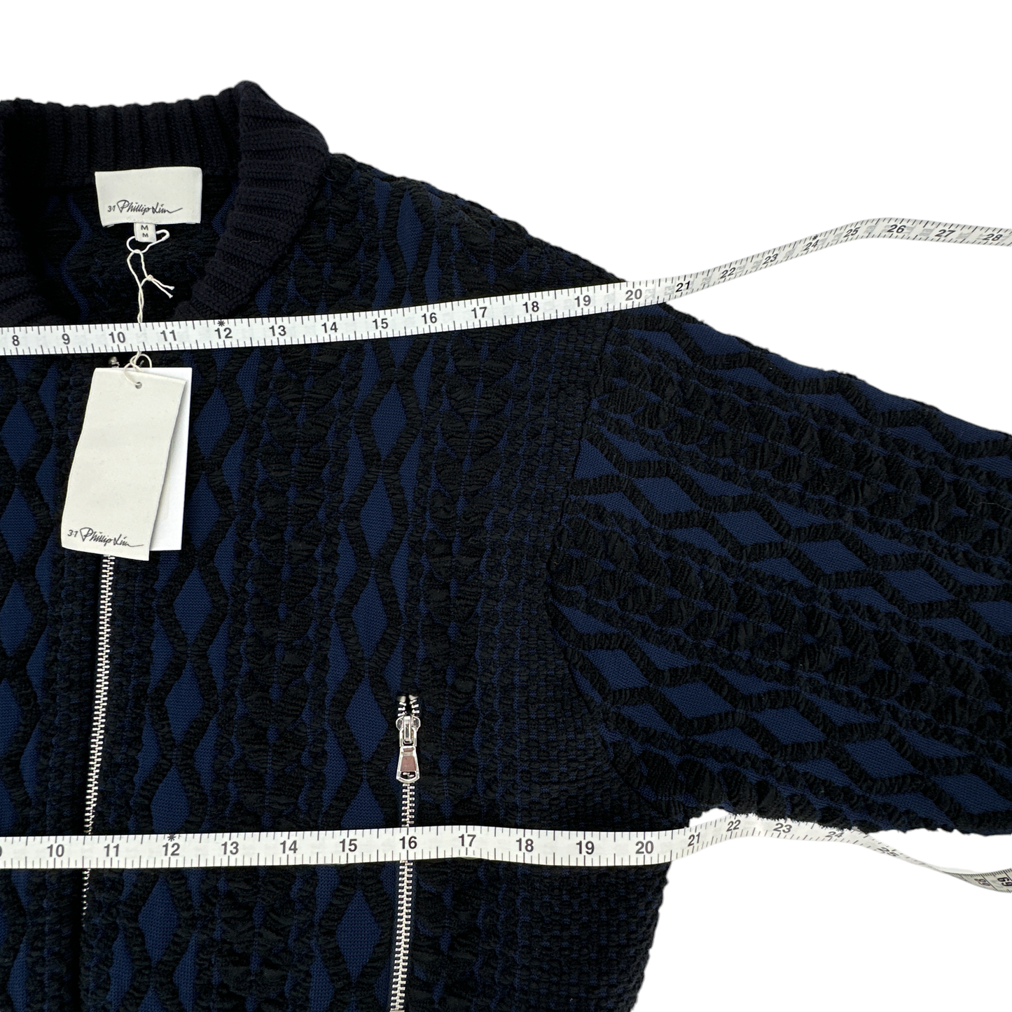 3.1 PHILLIP LIM Woven Mock Cable Bomber M