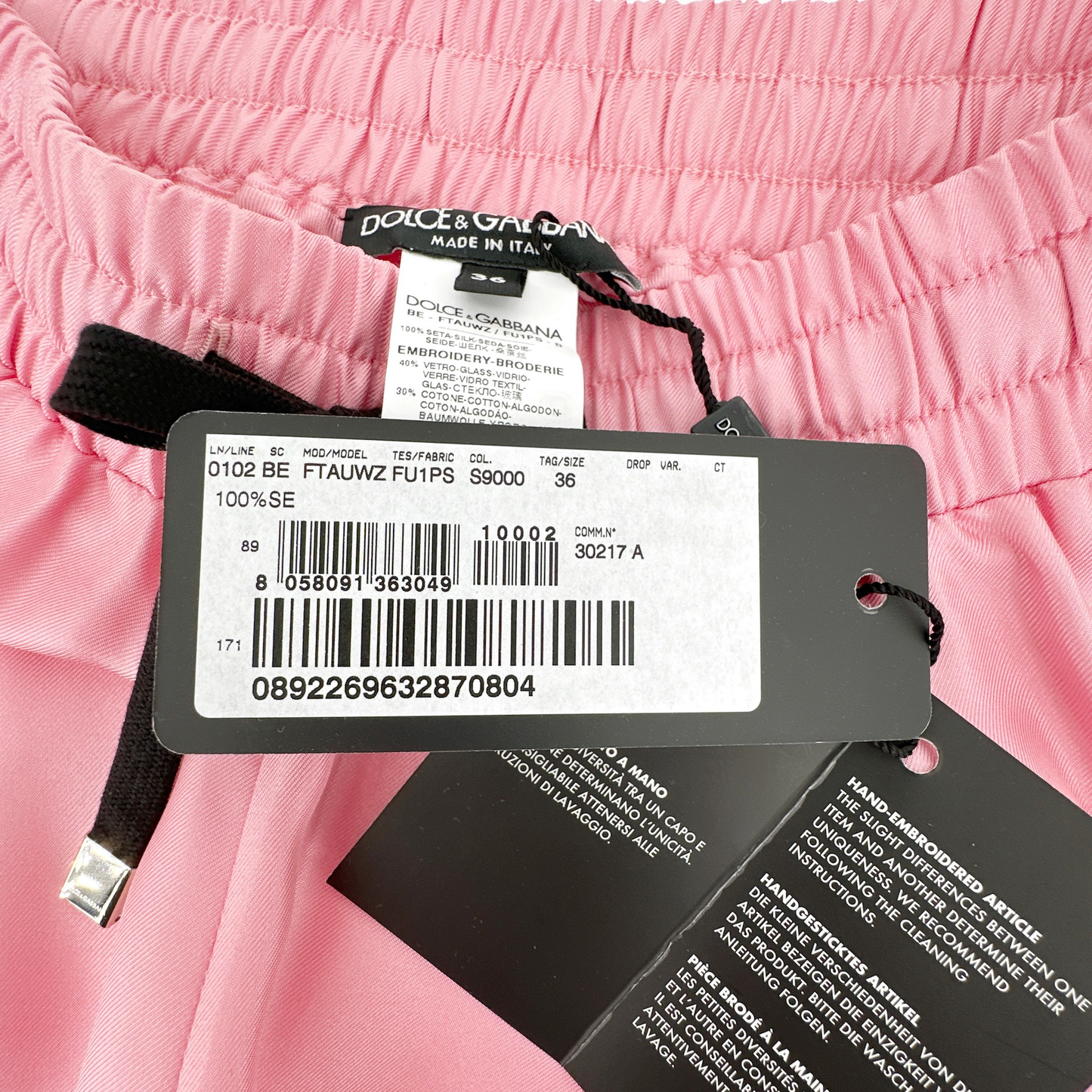 DOLCE & GABBANA Silk Sport Shorts IT36|XS