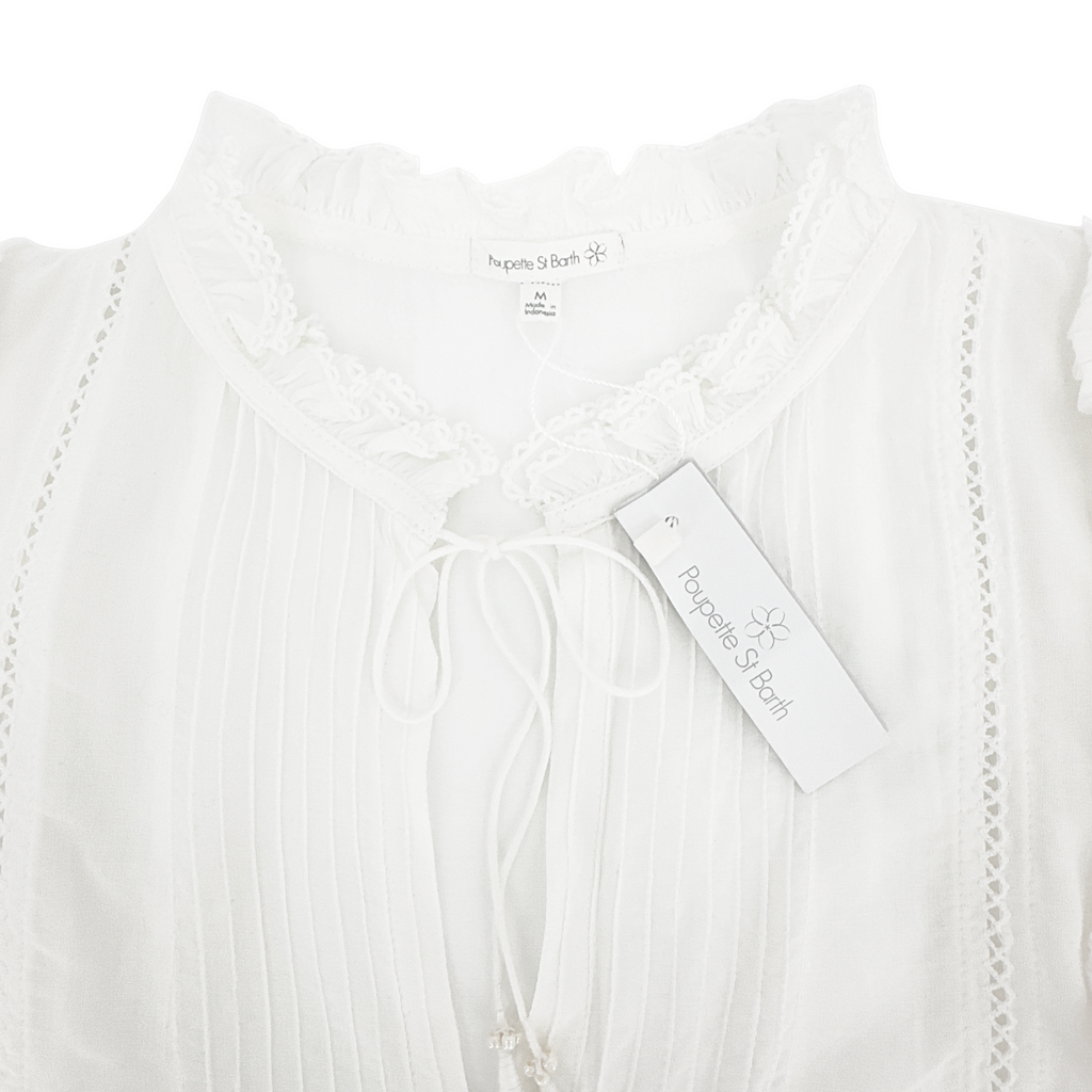 POUPETTE ST BARTH Paulina Blouse In Off White M Poupette St. Barth