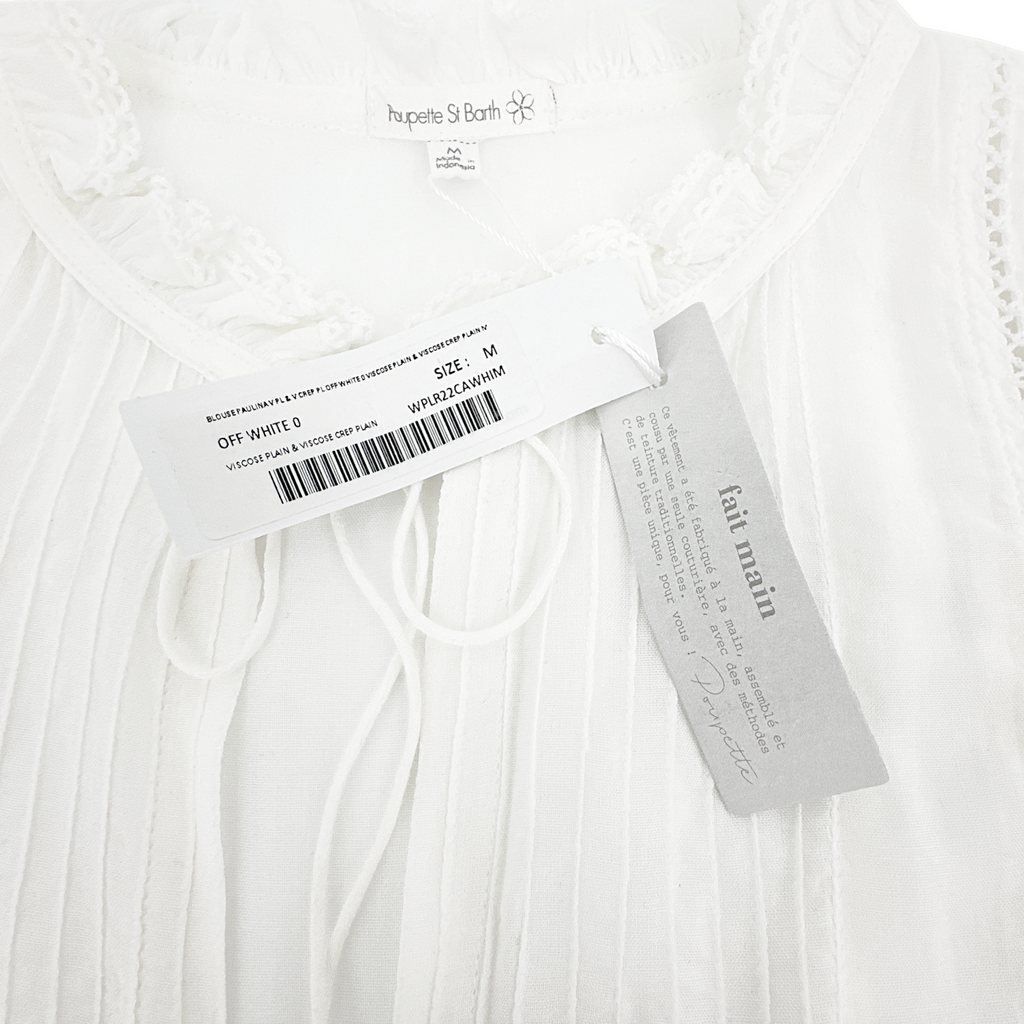 POUPETTE ST BARTH Paulina Blouse In Off White M Poupette St. Barth