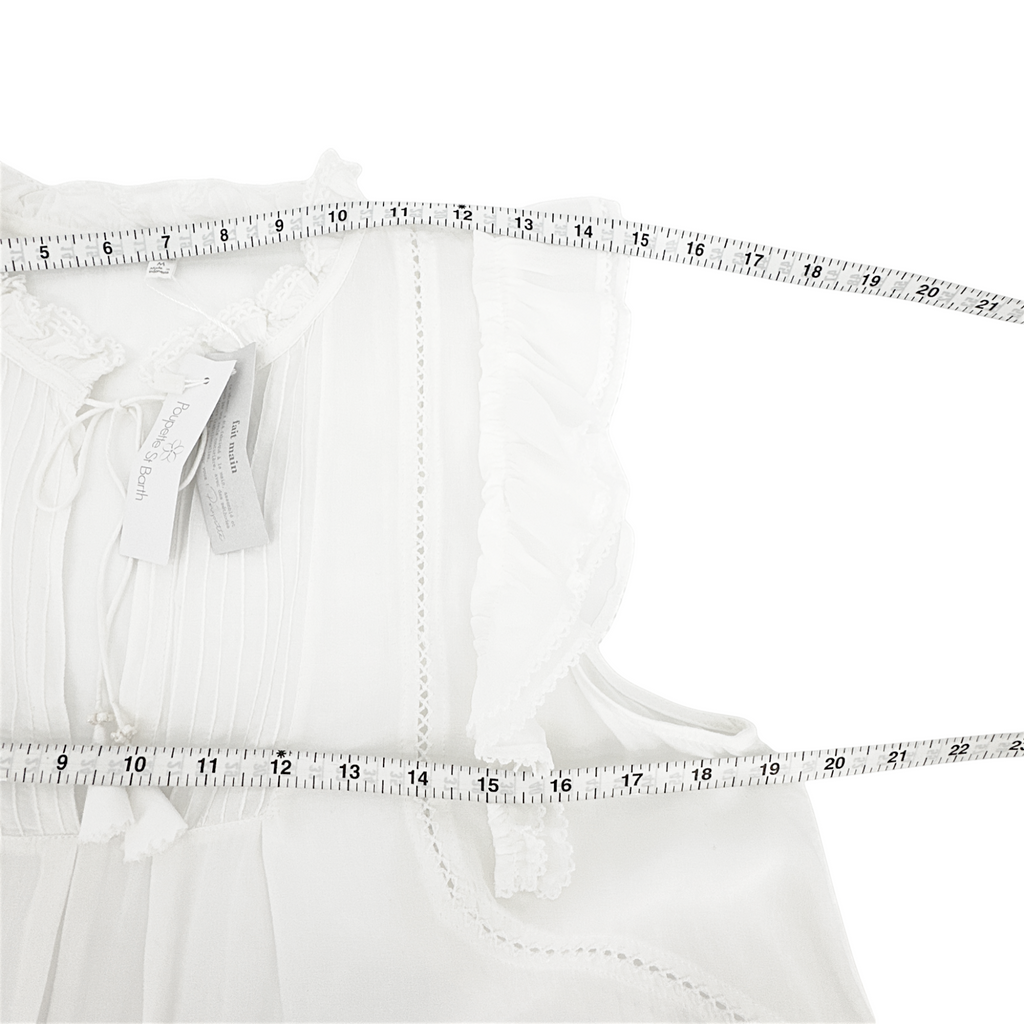 POUPETTE ST BARTH Paulina Blouse In Off White M Poupette St. Barth