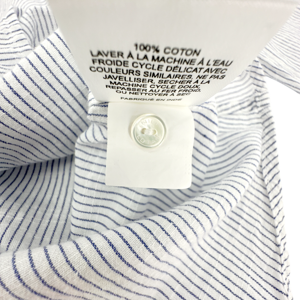 NILI LOTAN Pinstripe Cotton Voile NL Shirt S Nili Lotan