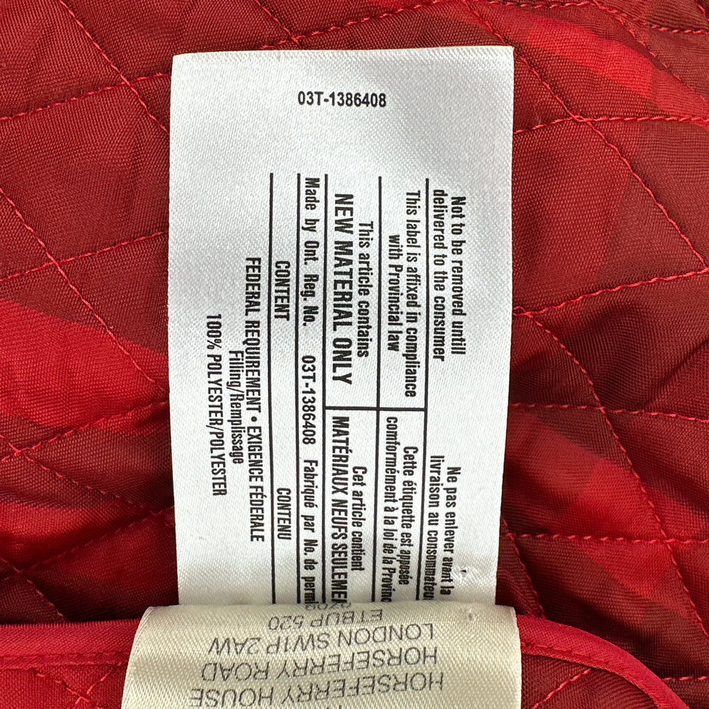 BURBERRY London Cropped Diamond Quilted Jacket in Red US10 | M - flyKAMP
