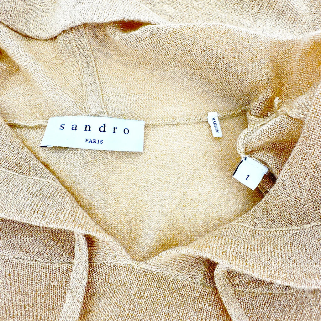 SANDRO Oxygene Sparkling Metallic Hoodie 1|S - flyKAMP