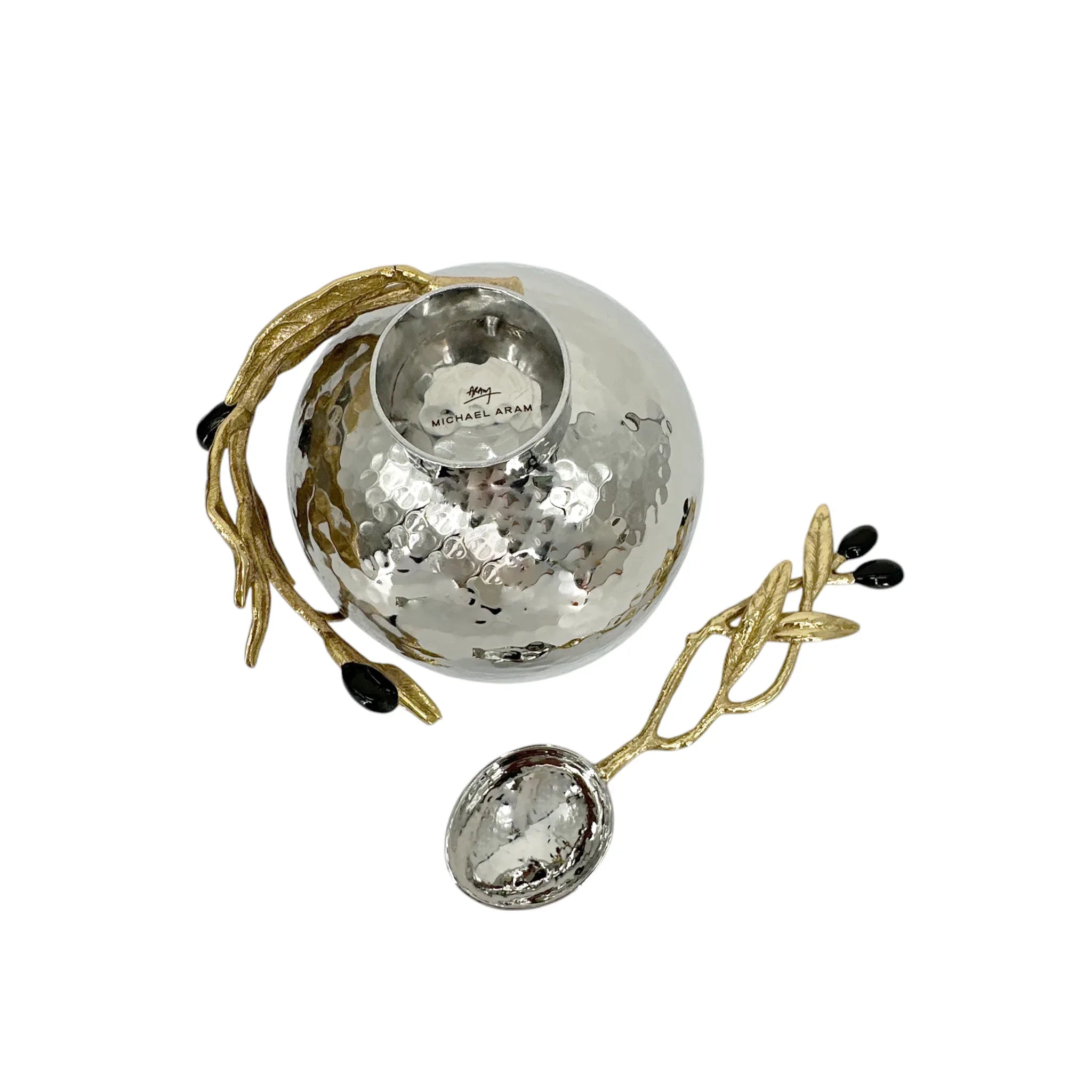 MICHAEL ARAM Olive Branch Nut Dish with Spoon - flyKAMP