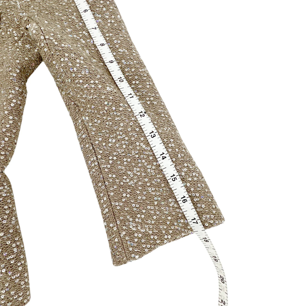 ST. JOHN Textured Sequin Knit Collared Jacket 4|S - flyKAMP