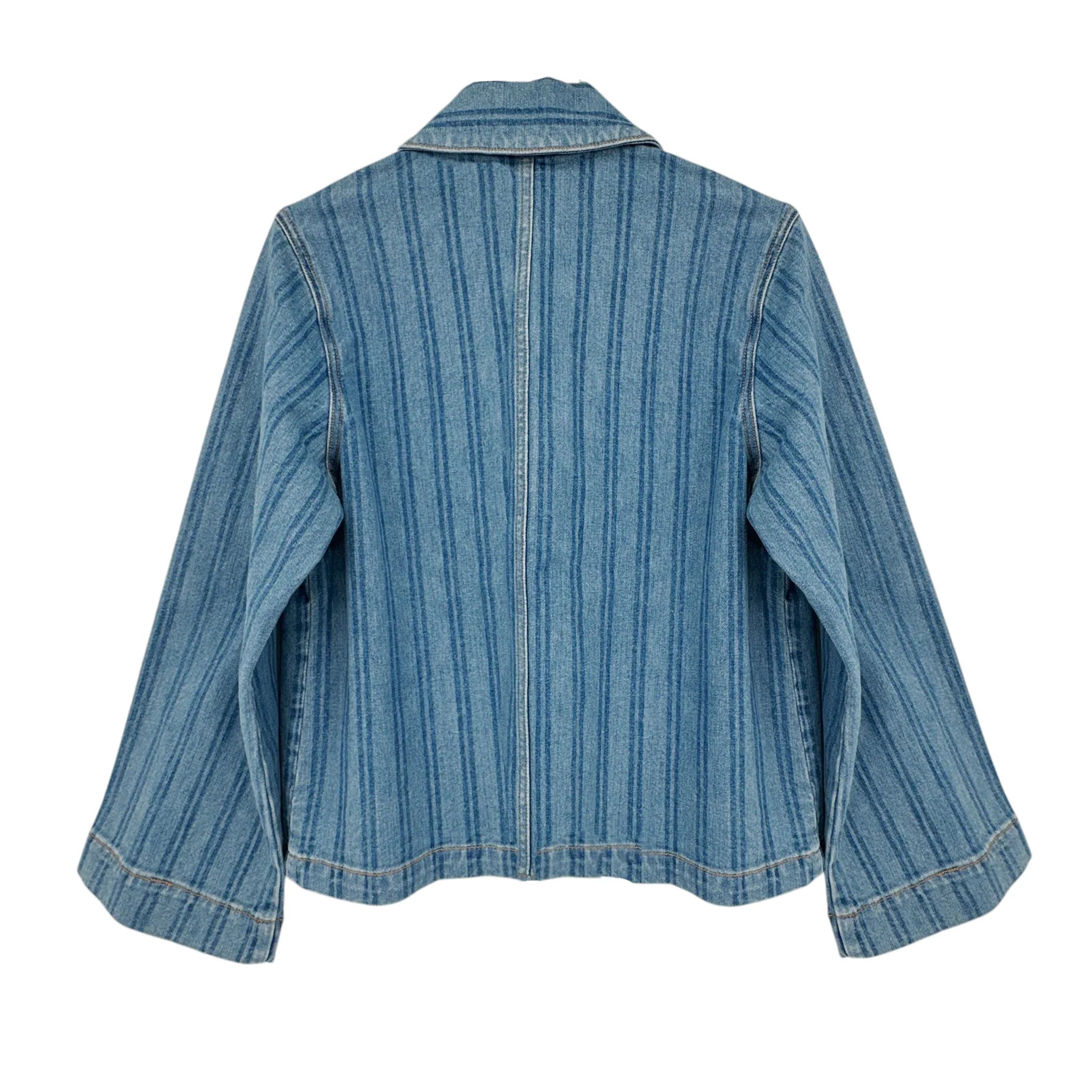 VERONICA BEARD Dahl Striped Denim Jacket S - flyKAMP