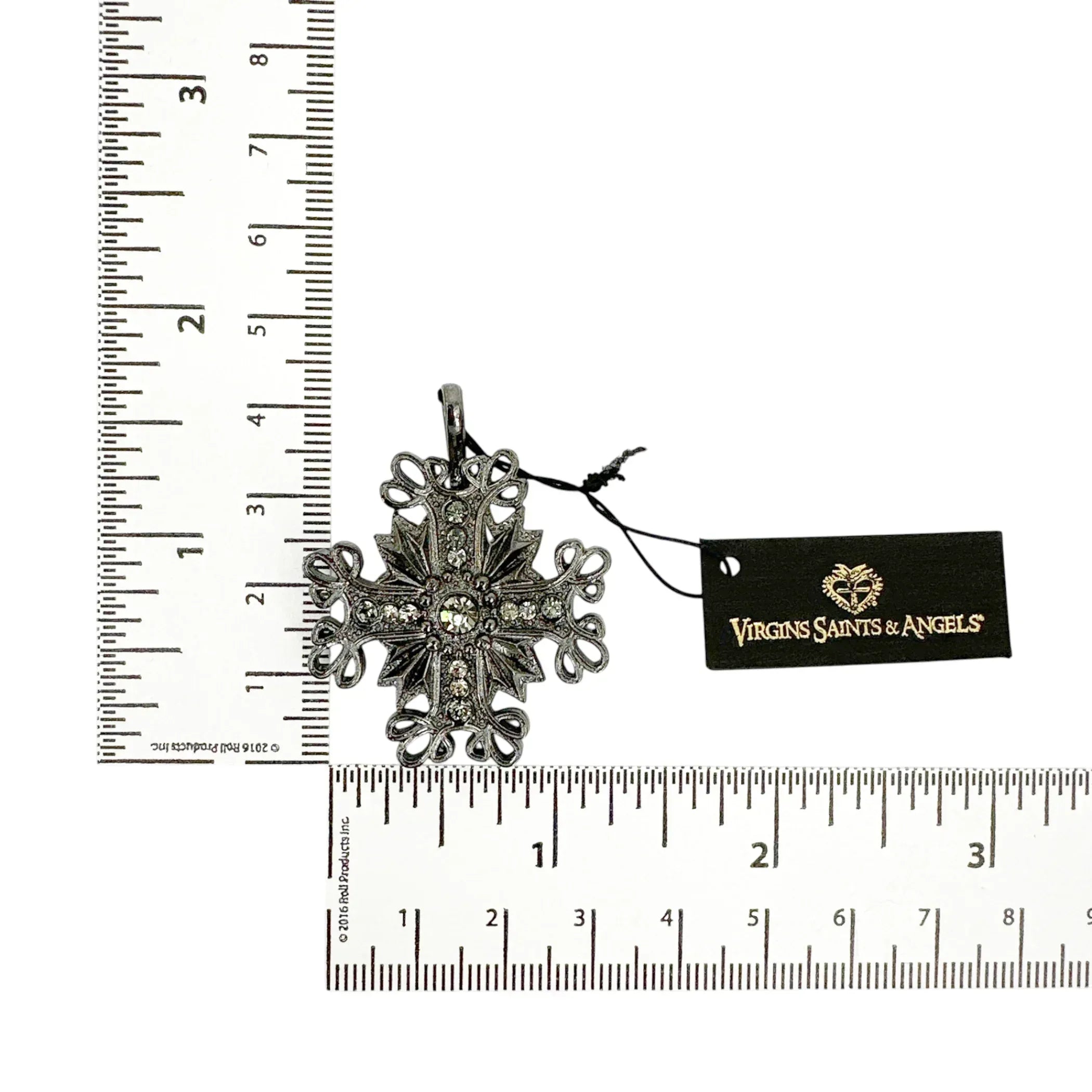 VIRGINS SAINTS & ANGELS VSA Electra Cross Medallion in Gunmetal - flyKAMP