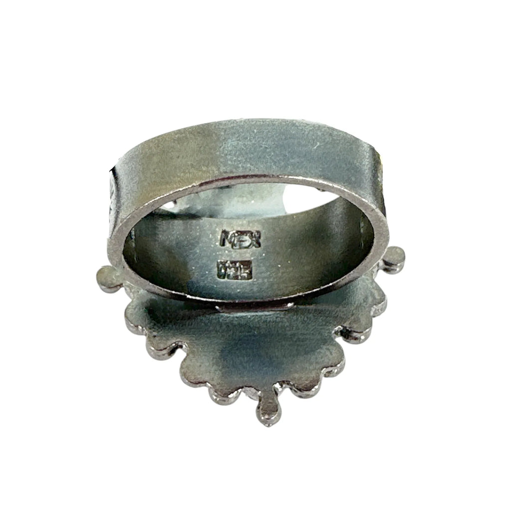 VIRGINS SAINTS & ANGELS VSA Petite Cloister Zia Ring in Gunmetal - flyKAMP