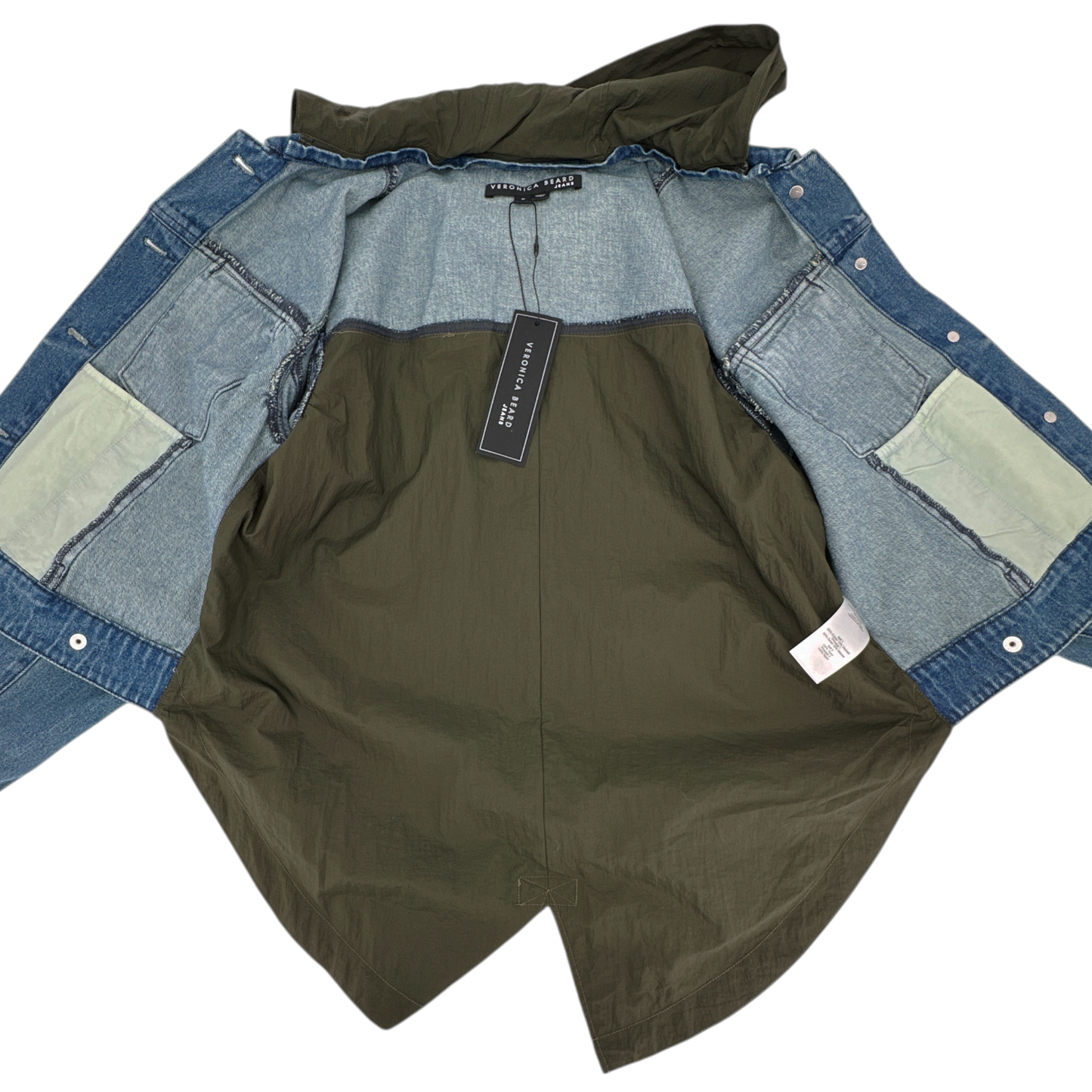 VERONICA BEARD Shani Waterfall Denim Twill Combo Jacket M