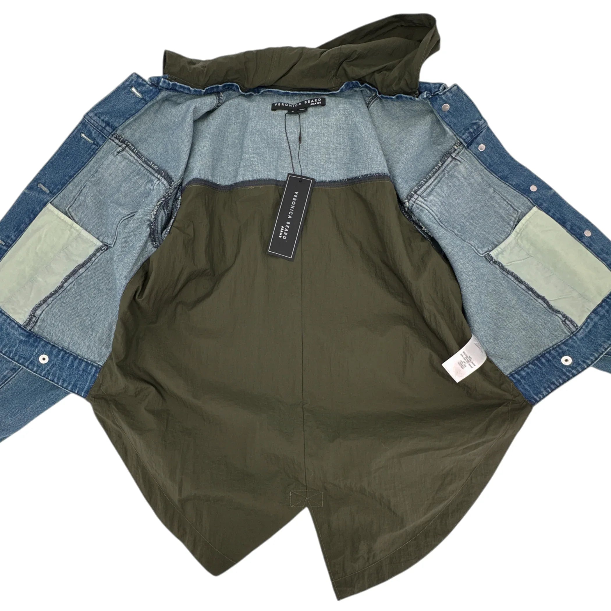 VERONICA BEARD Shani Waterfall Denim Twill Combo Jacket M - flyKAMP