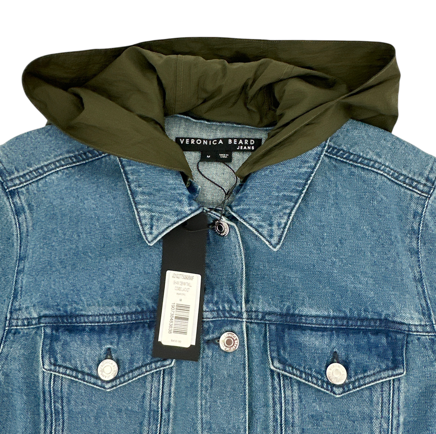 VERONICA BEARD Shani Waterfall Denim Twill Combo Jacket M