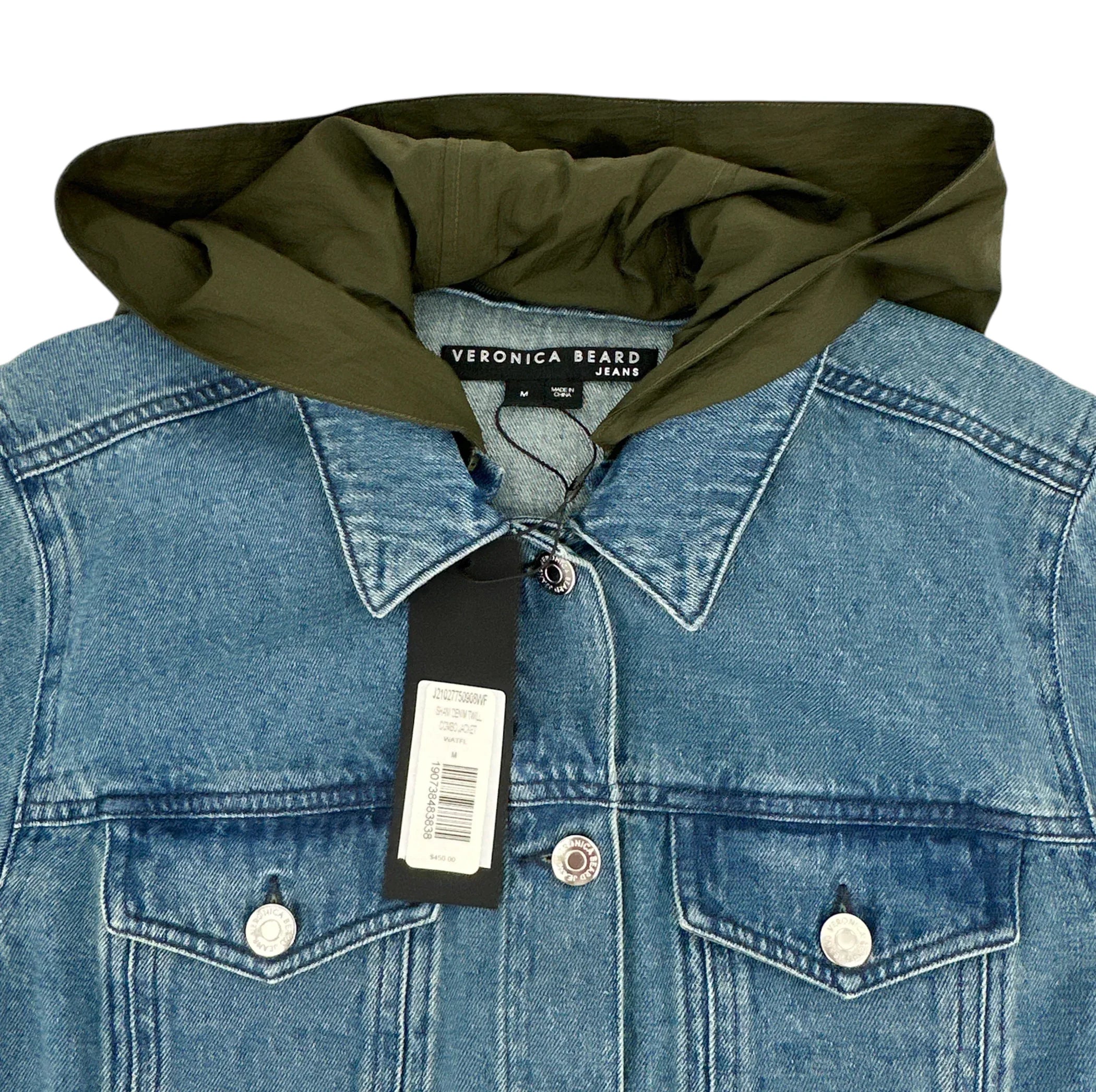 VERONICA BEARD Shani Waterfall Denim Twill Combo Jacket M - flyKAMP