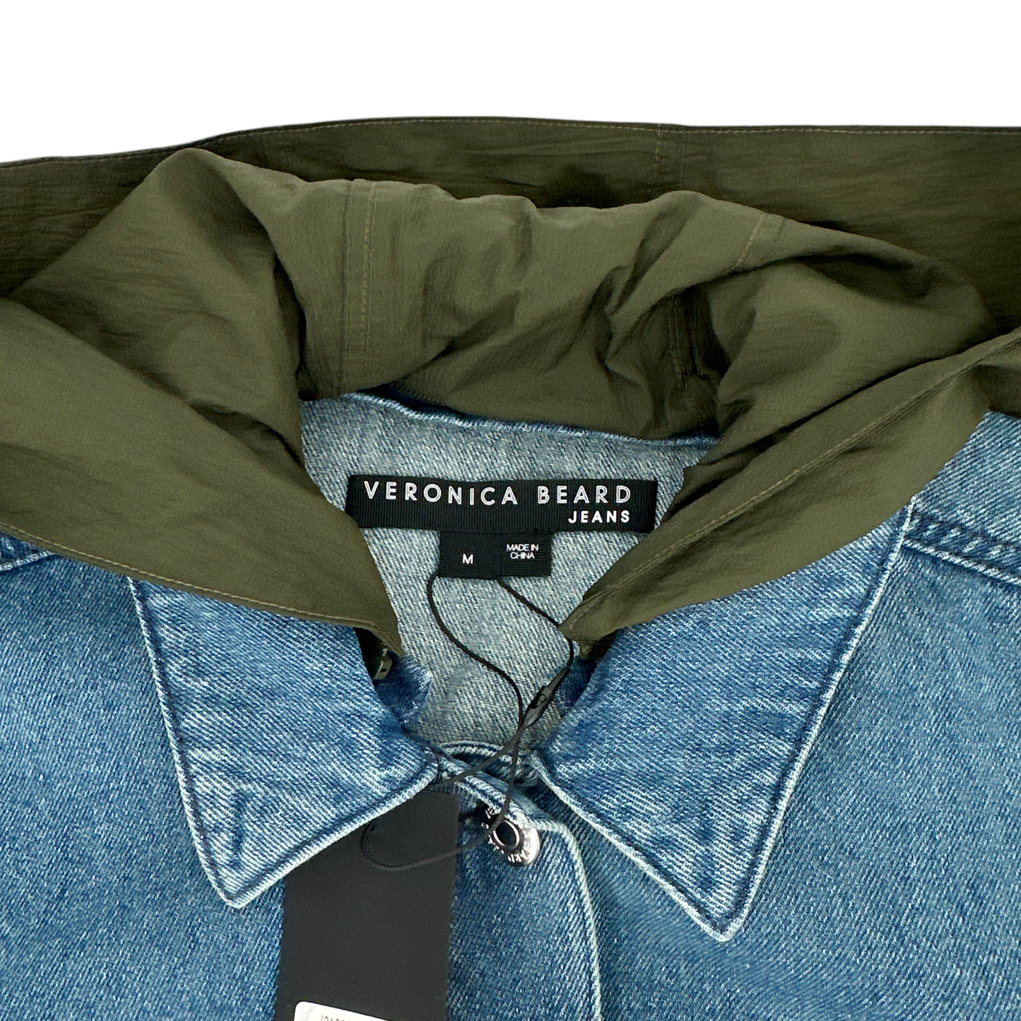 VERONICA BEARD Shani Waterfall Denim Twill Combo Jacket M