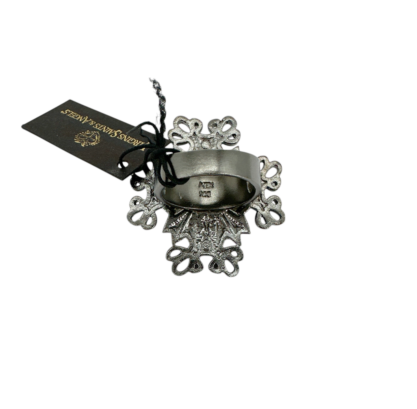 VIRGINS SAINTS & ANGELS VSA Electra Cross Ring in Gunmetal Size 7