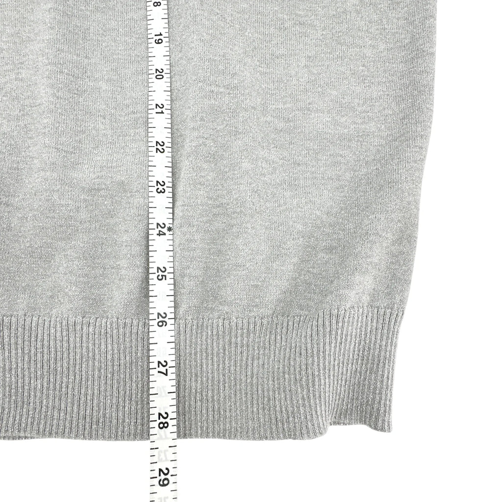 SHOW ME YOUR MUMU Classic Crewneck Sweater Silver Metallic XS - flyKAMP