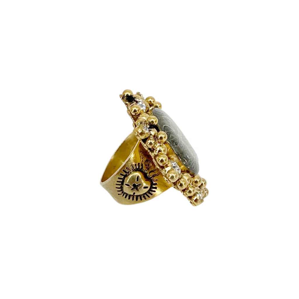 VIRGINS SAINTS & ANGELS VSA Cloister San Benito Ring Gold Size 6 - flyKAMP