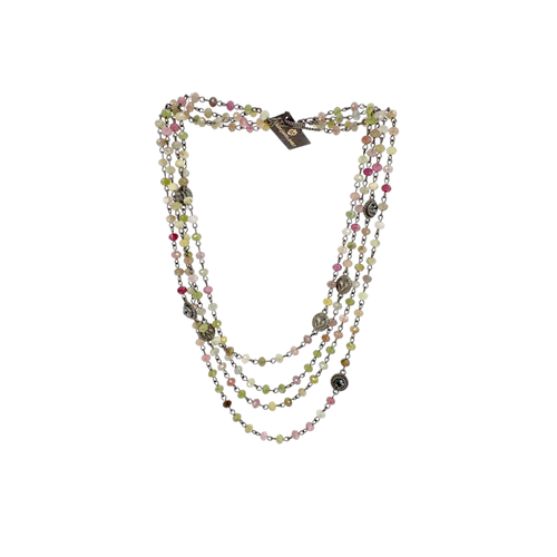 VIRGINS SAINTS & ANGELS VSA Magdalena 6mm Precious Sapphire Beads in Gunmetal Virgins Saints & Angels