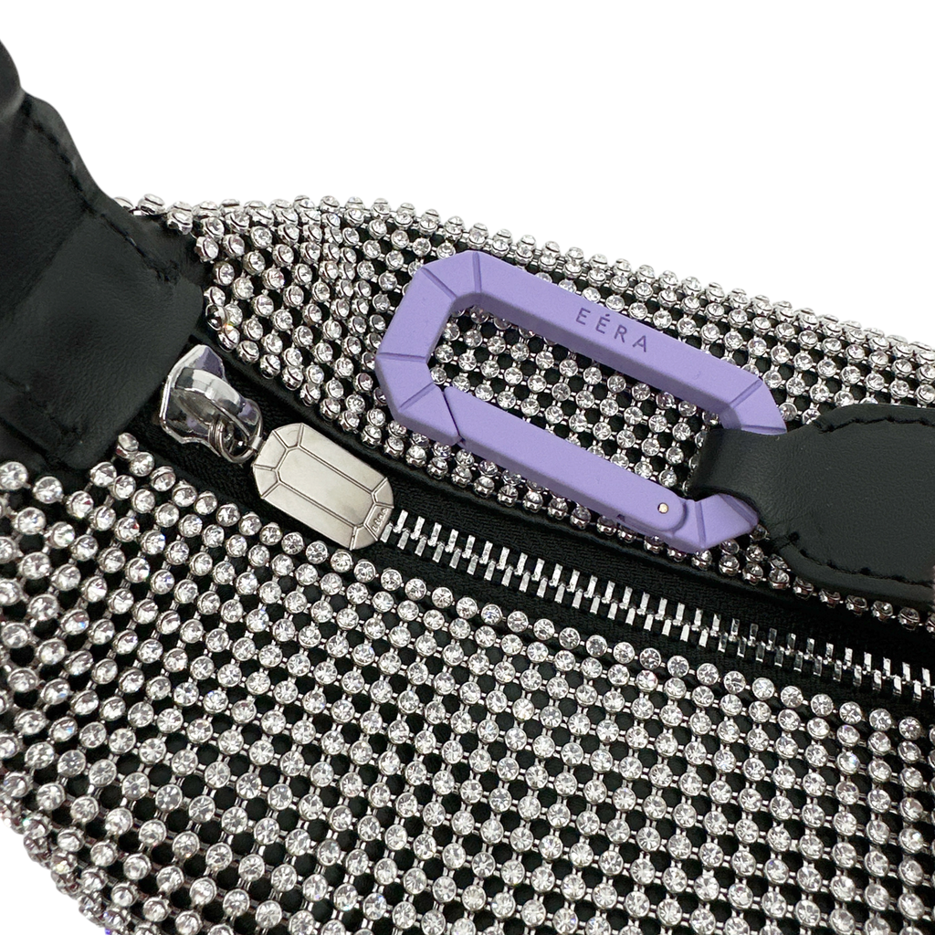 EERA Moon Bag Crystal Mesh with Lilac Snap Hook EERA