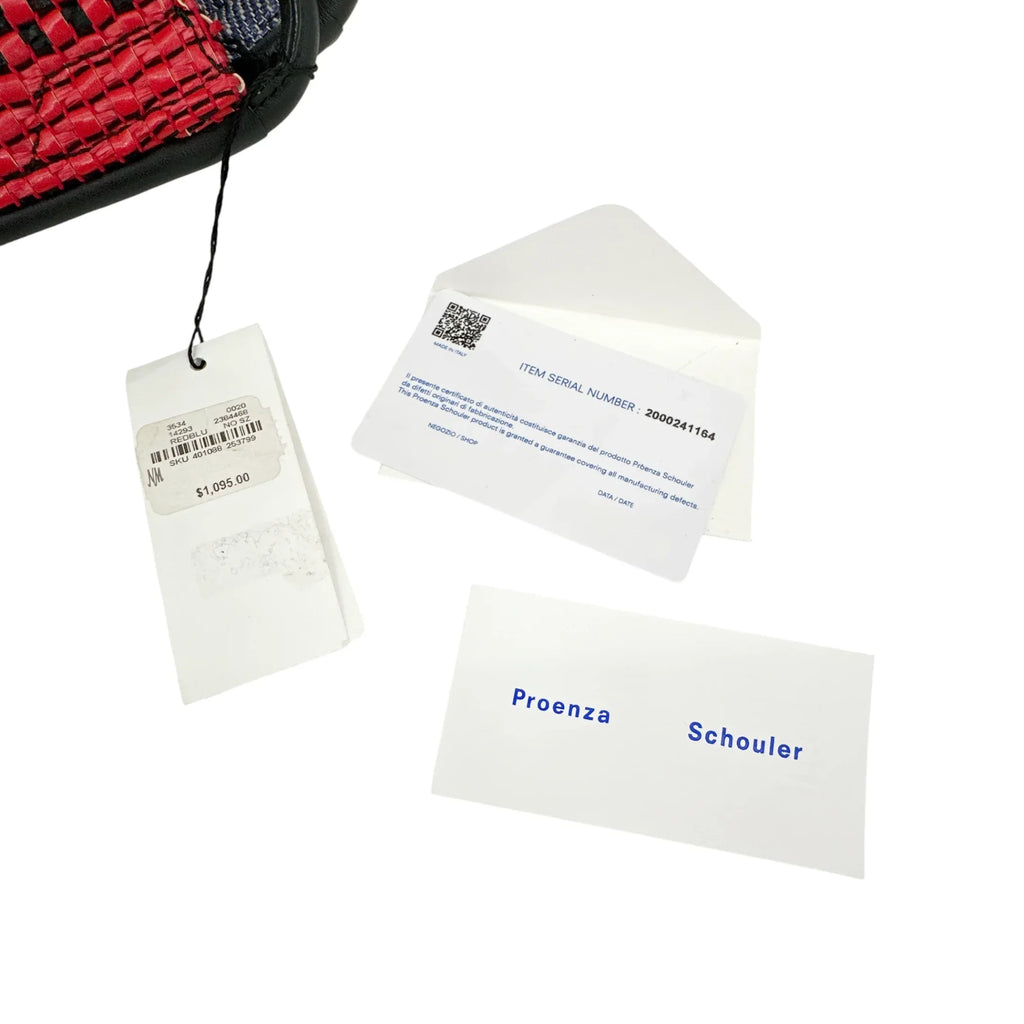 PROENZA SCHOULER XL Mixed Woven Tote Bag Red/Blue - flyKAMP