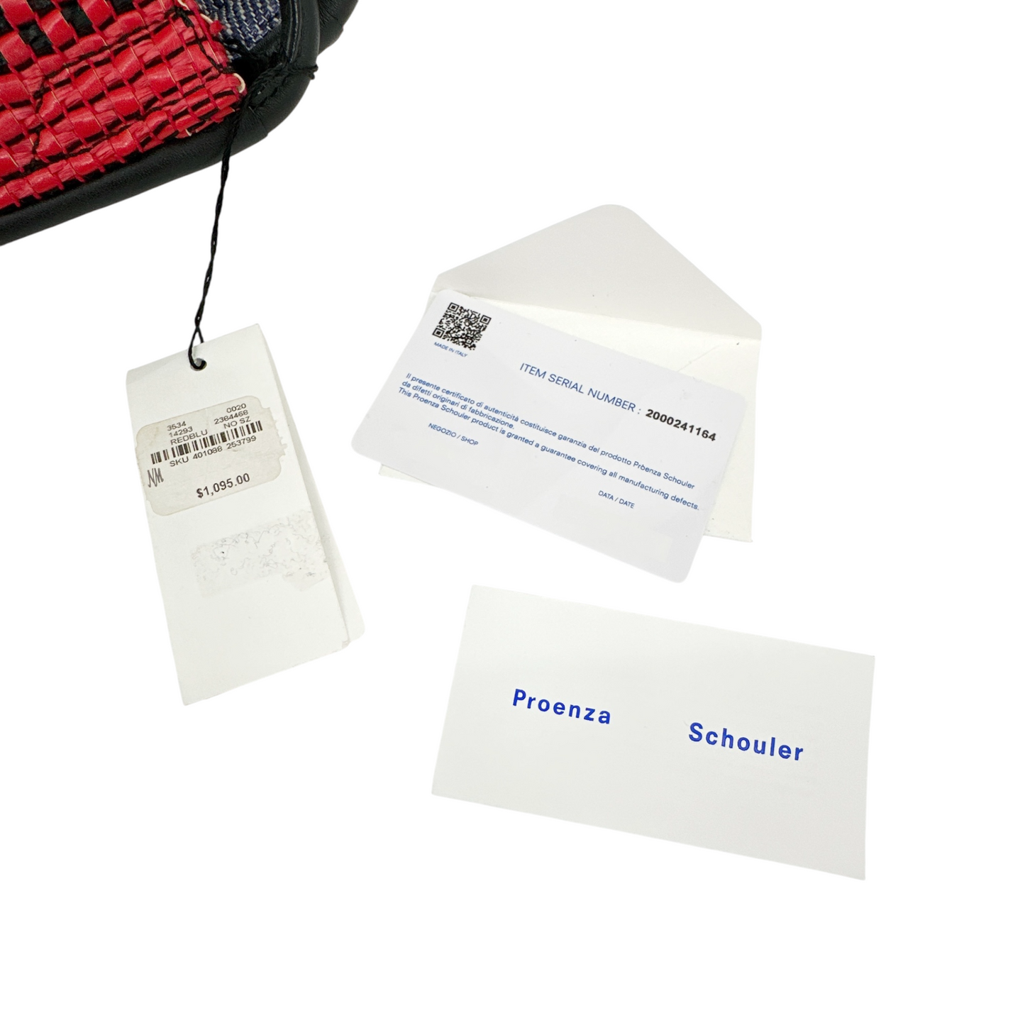 PROENZA SCHOULER XL Mixed Woven Tote Bag Red/Blue