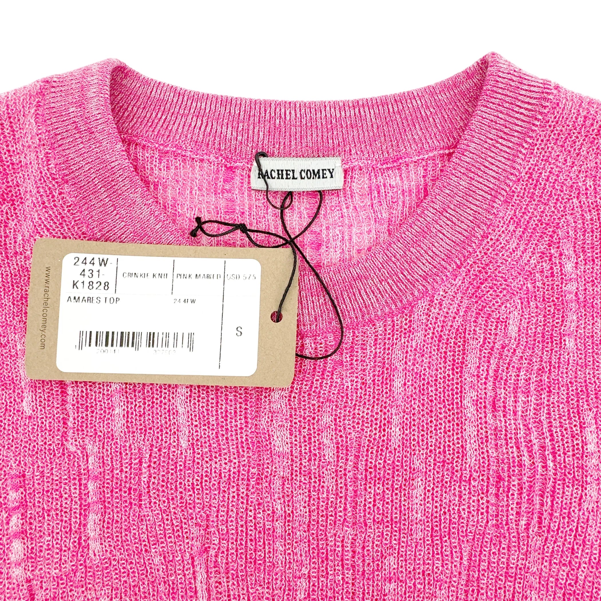 RACHEL COMEY Amares Crinkle Knit Top S - flyKAMP