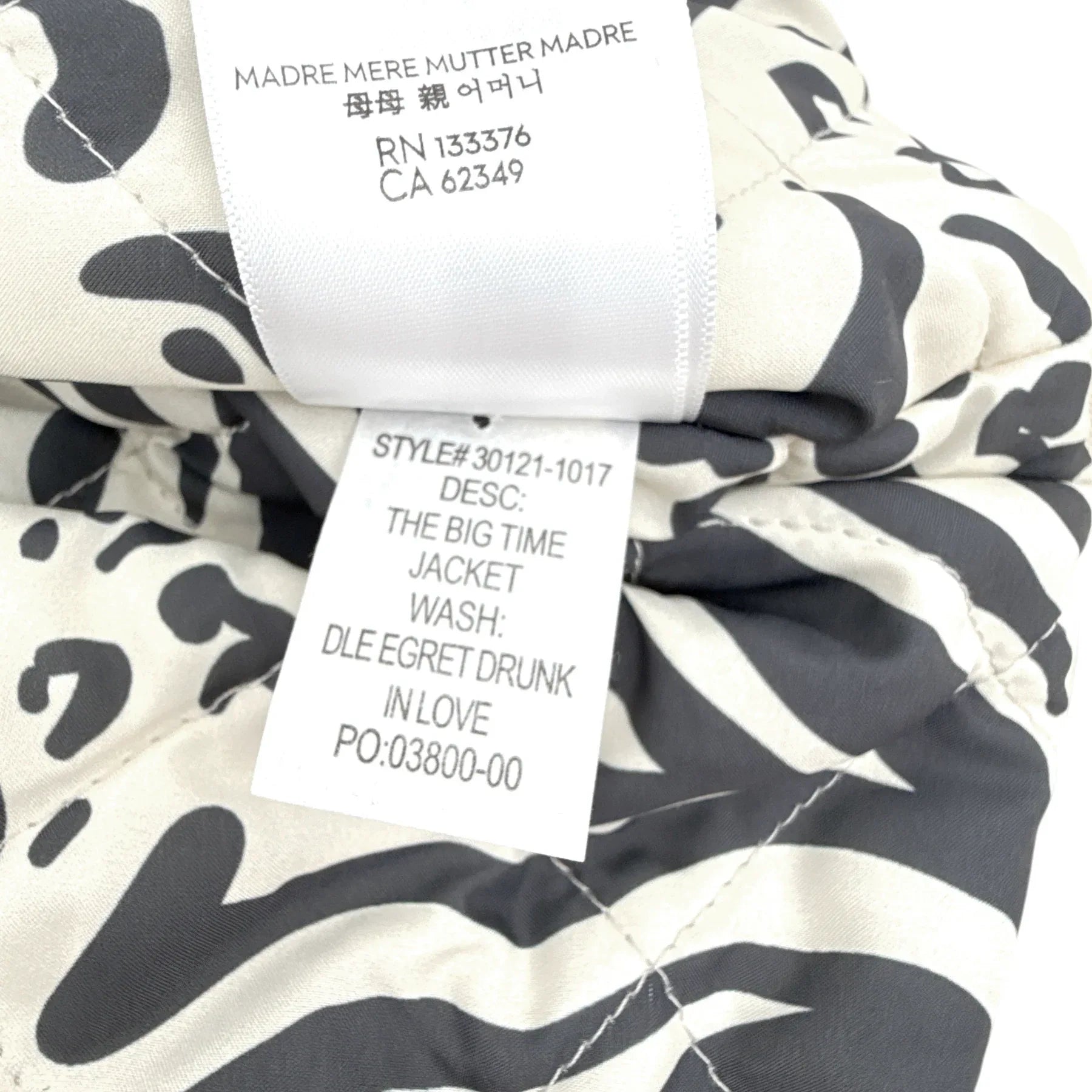 MOTHER The Big Time Jacket in Egret Drunk in Love M - flyKAMP