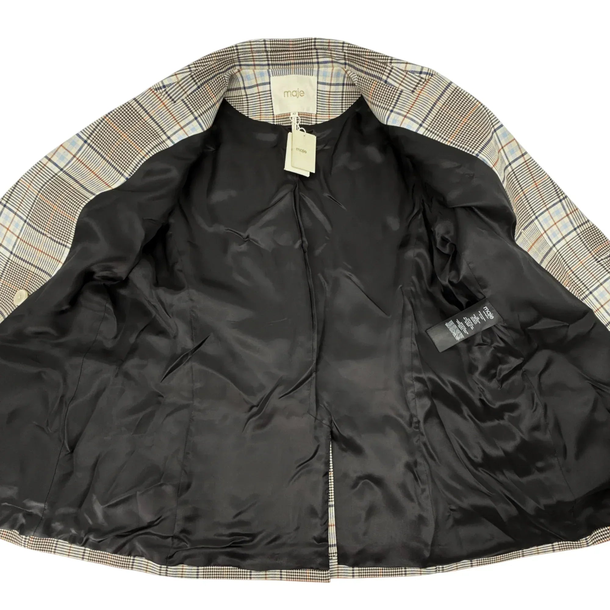 MAJE Vika Plaid Button Blazer FR|EU 42|XL - flyKAMP