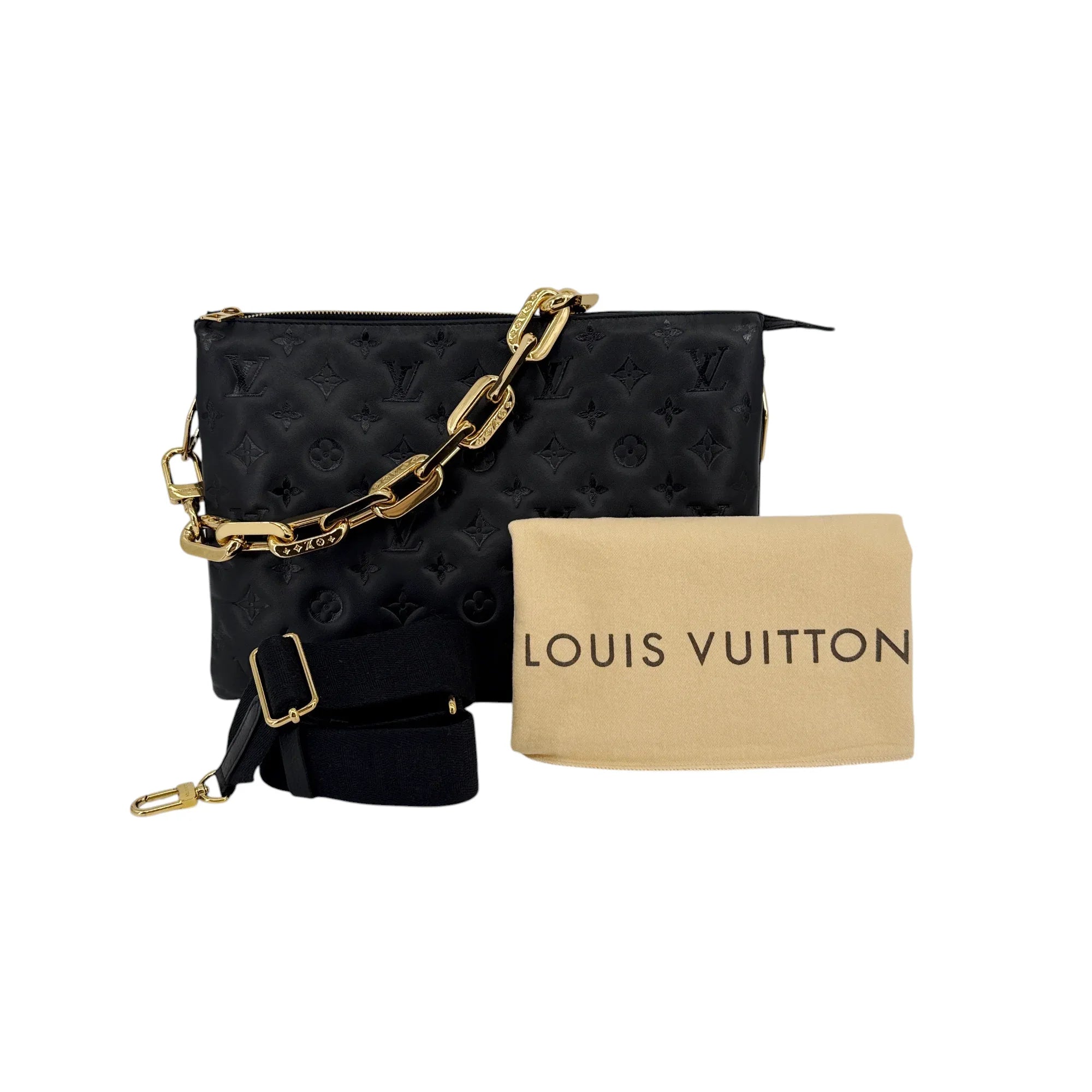 LOUIS VUITTON Lambskin Embossed Monogram Coussin MM - flyKAMP