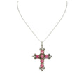 VIRGINS SAINTS & ANGELS VSA Addie Charm Necklace Silver & Pink - flyKAMP