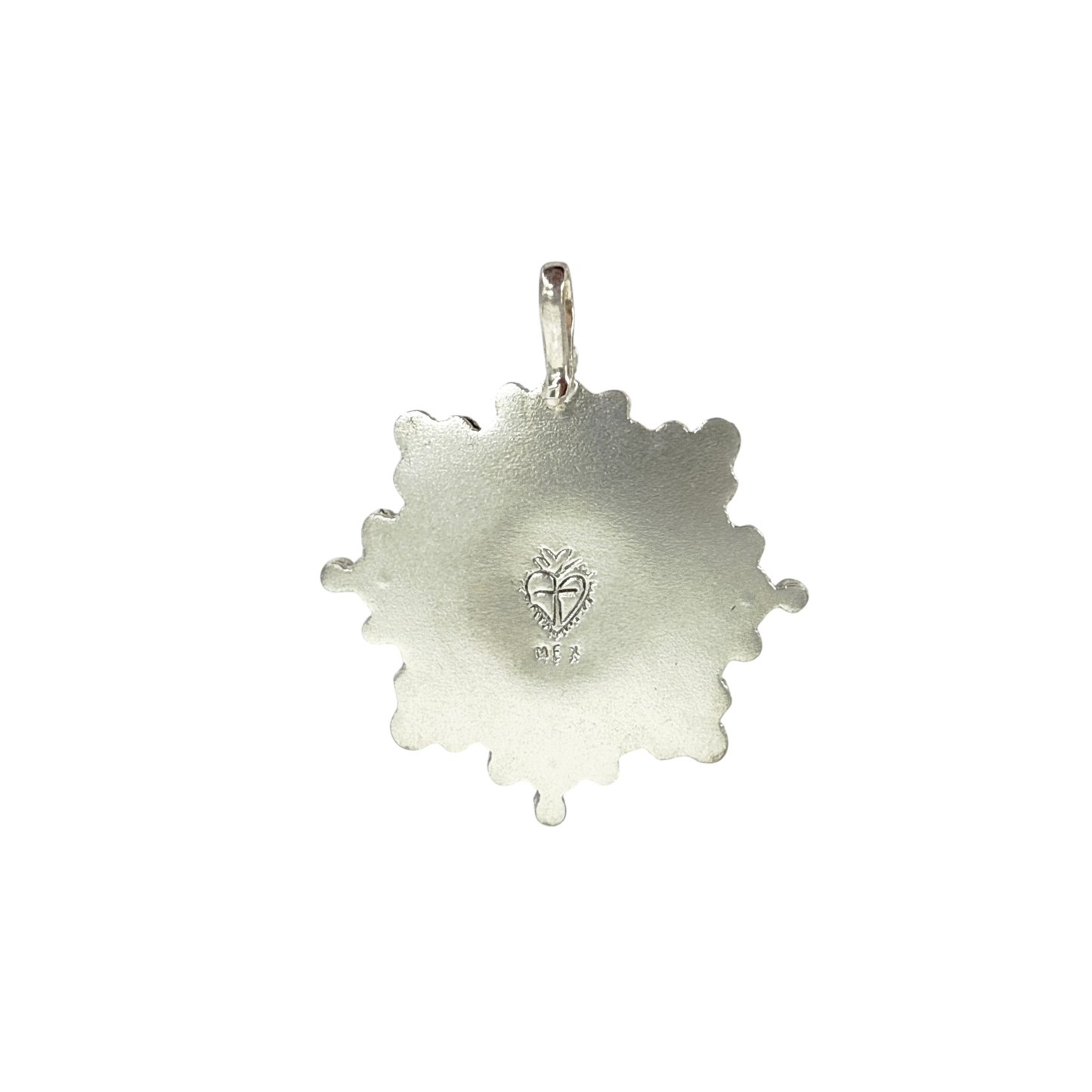 VIRGINS SAINTS & ANGELS VSA Cloister Sacred Heart Medallion in Silver