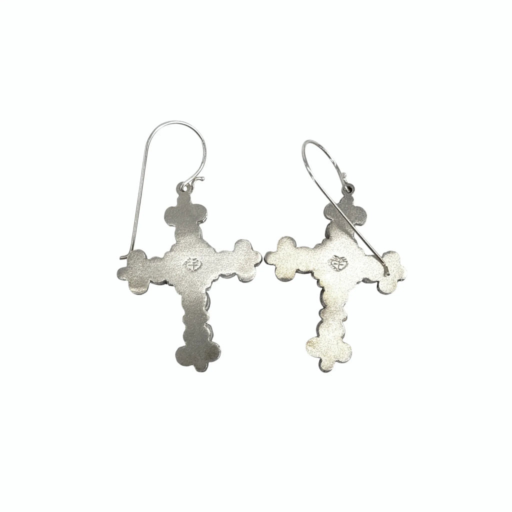 VIRGINS SAINTS & ANGELS VSA Addie Earrings Silver & Fuchsia Pink - flyKAMP