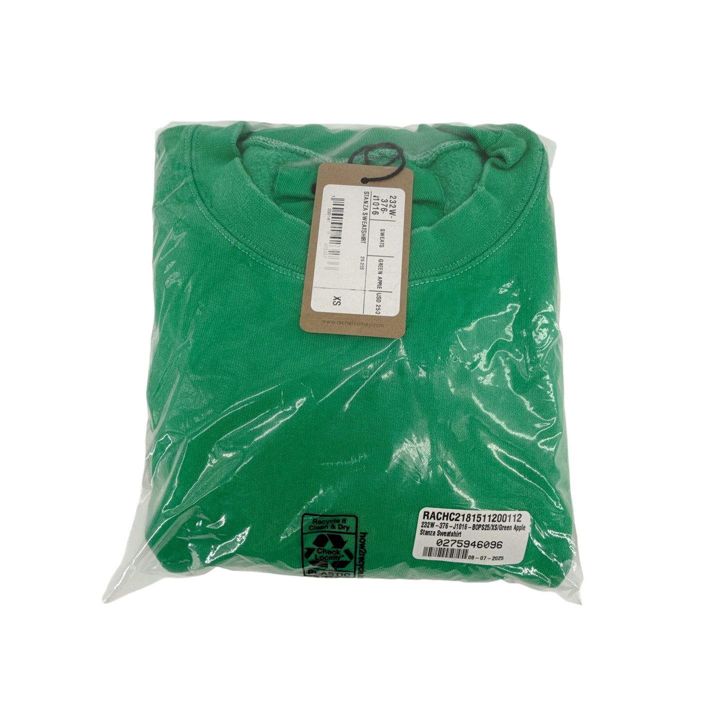 RACHEL COMEY Stanza Sweatshirt in Green Apple XS