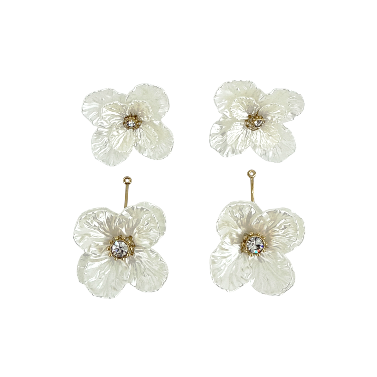 ALEX+ANI New York Botanical Garden Poppy Statement Earrings