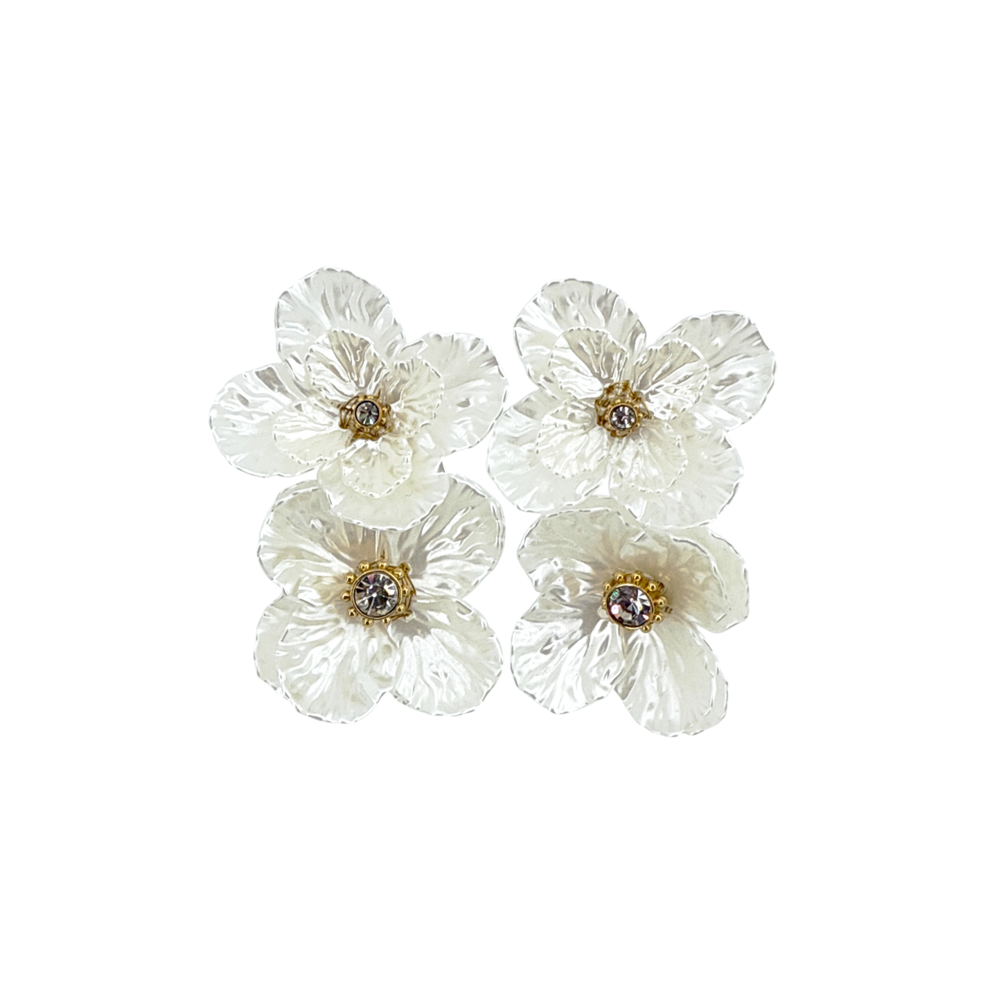 ALEX+ANI New York Botanical Garden Poppy Statement Earrings